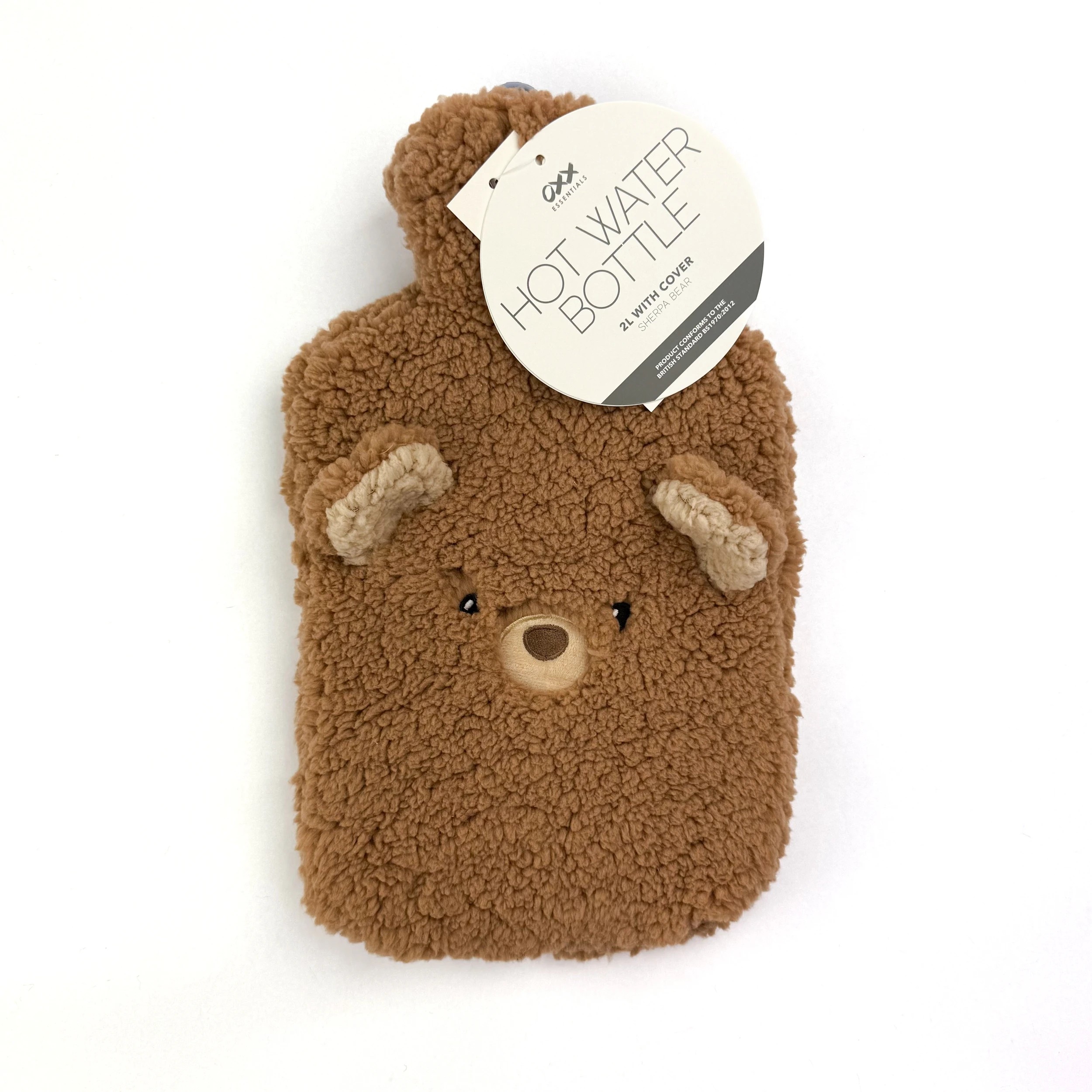 1 OXX Essentials 2L Hot Water Bottle - Sherpa Bear, 1 of 3