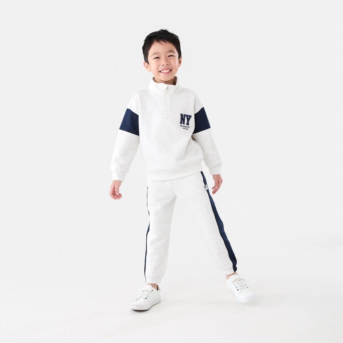 6 Quarter Zip Sweatshirt Wht Marle, 6 of 7