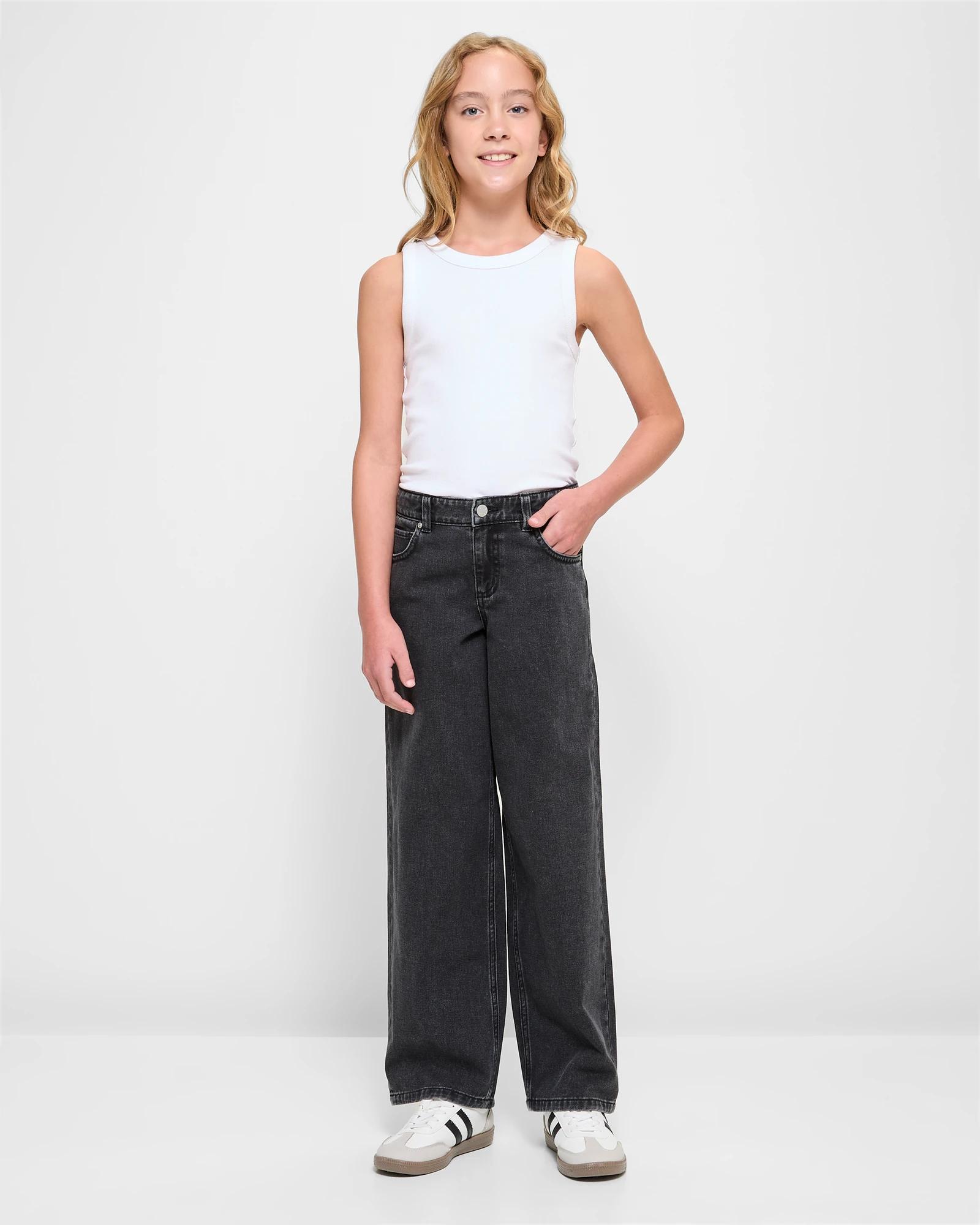 2 Target Wide Leg Denim Jeans BLACK, 2 of 7