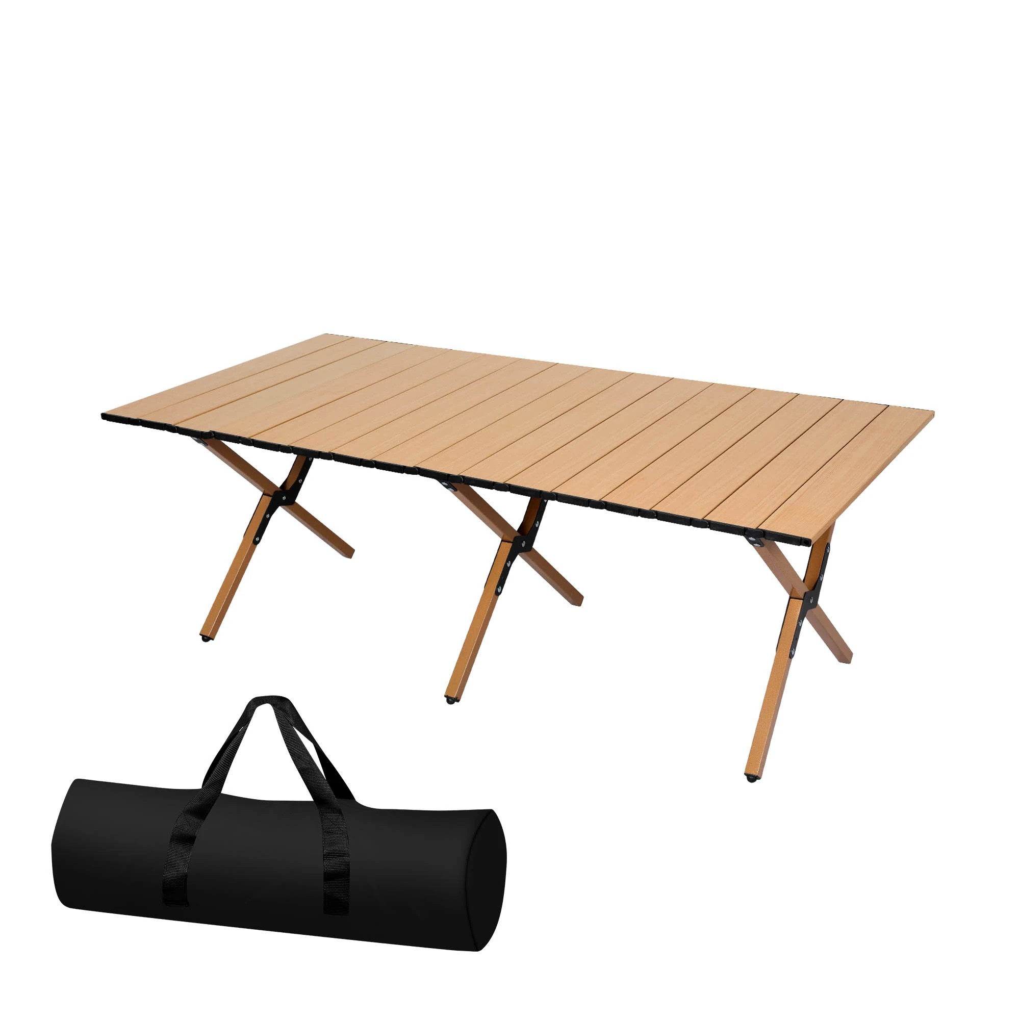 1 Levede Folding Camping Table Foldable Portable Picnic Outdoor Egg Roll BBQ Desk, 1 of 7