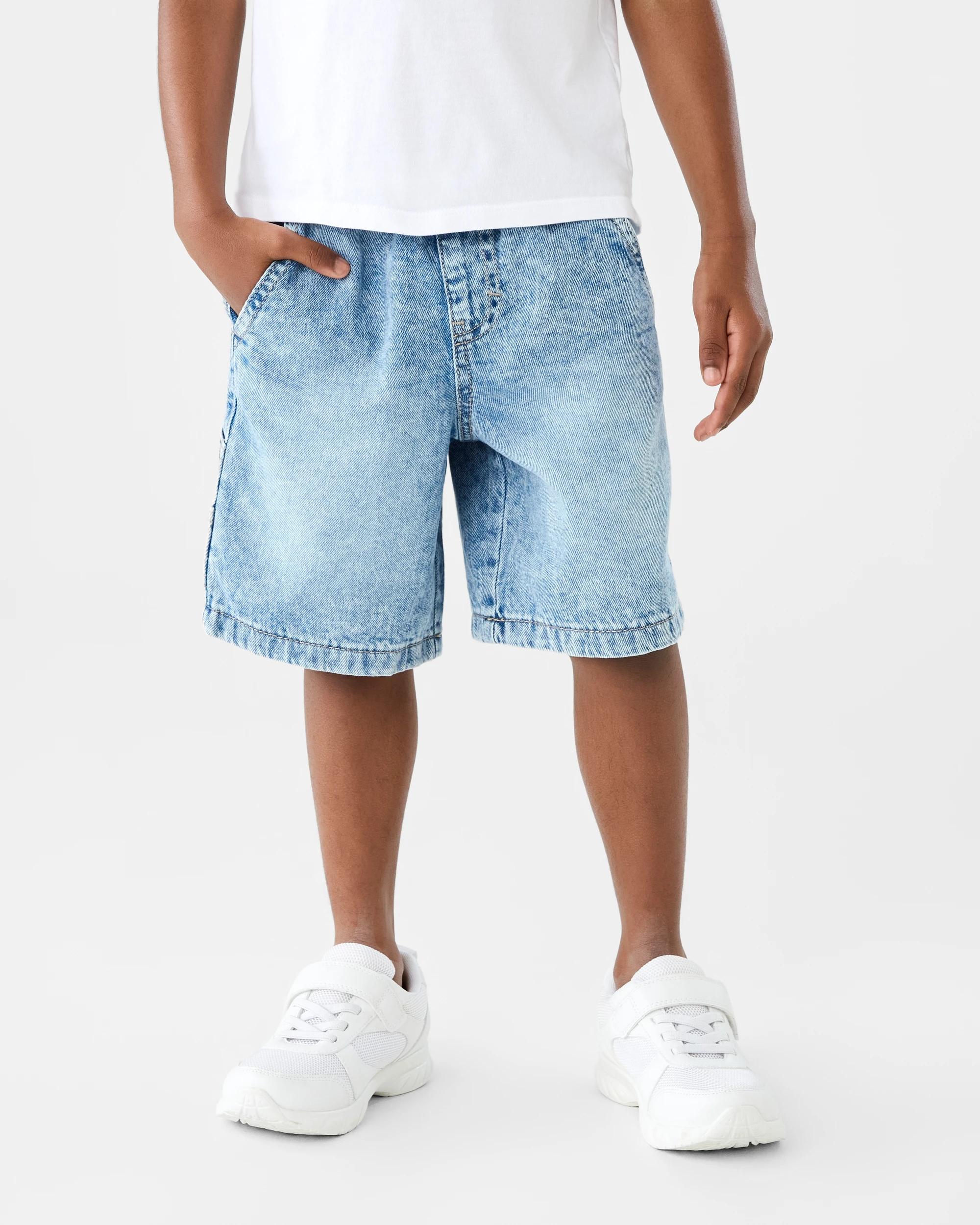 1 Denim Jorts Light Wash, 1 of 8