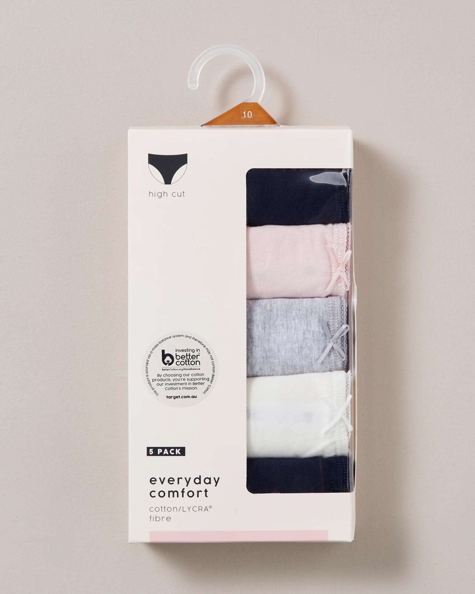 4 Target Women's Cotton/elastane High Cut Briefs 5 Pack MULTI, 4 of 10