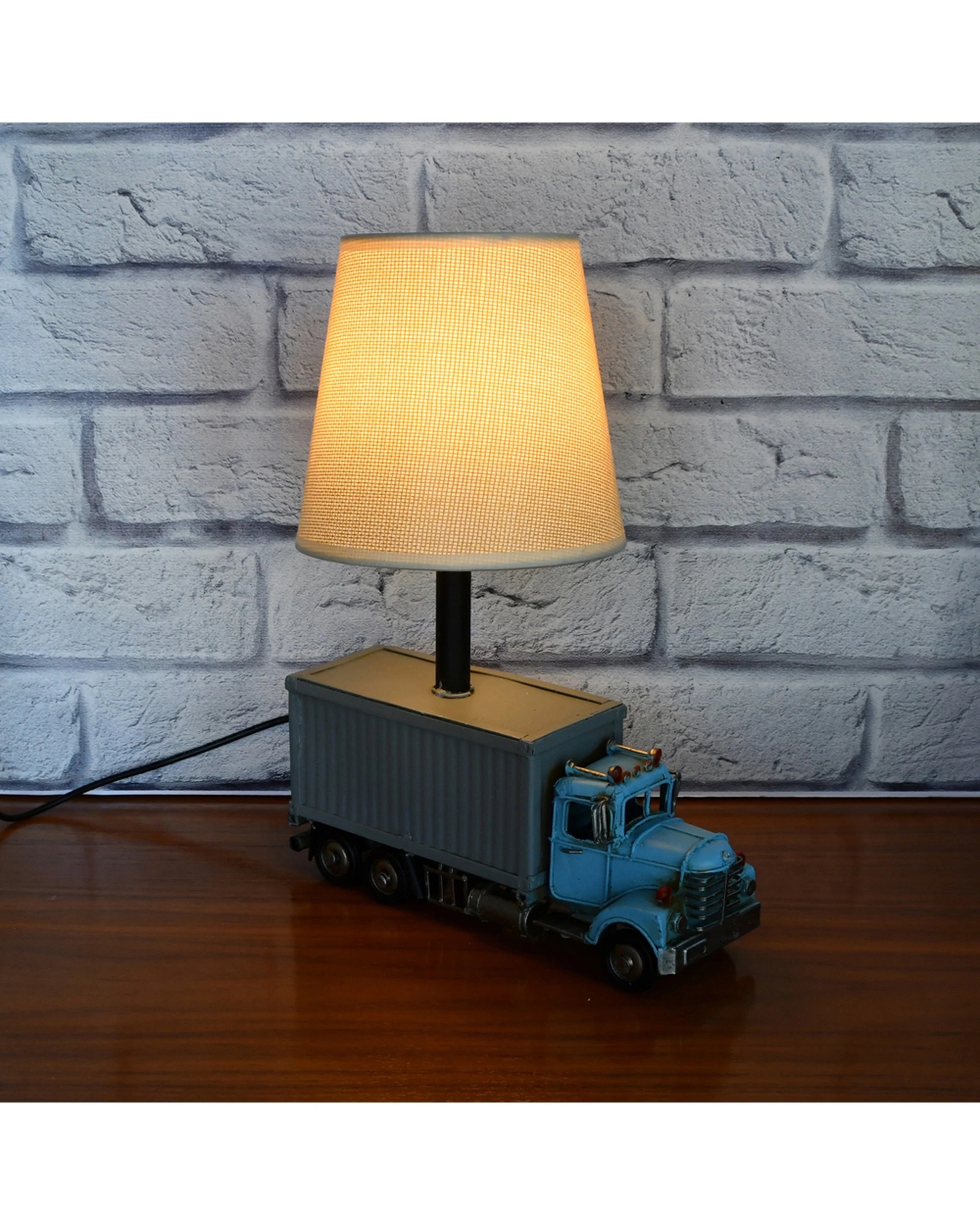 5 Auto Petit USB LED Lamp Container Truck Home Decor 21x27cm - Blue, 5 of 5