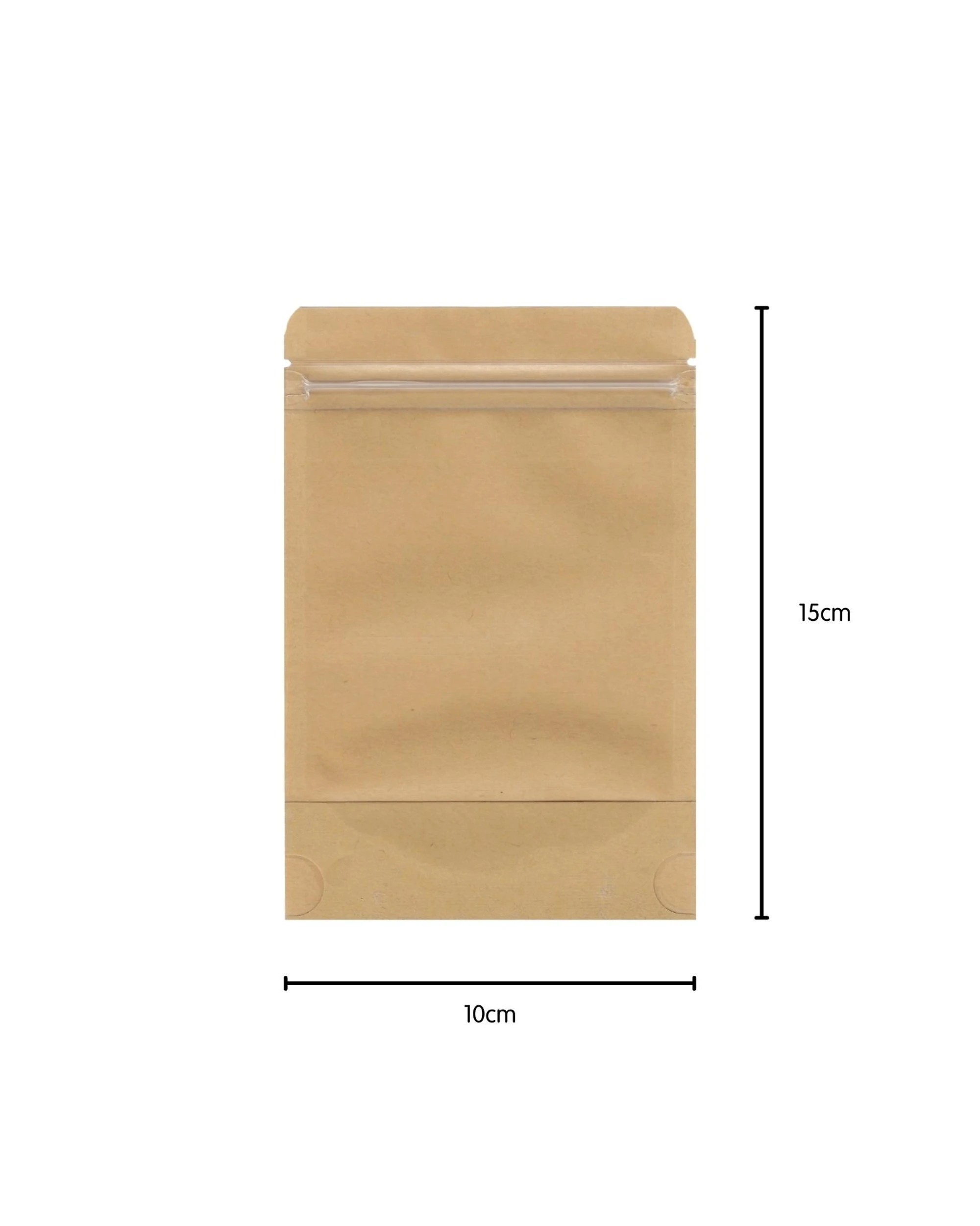 3 Made 2 Party Paper Resealable Bags with Windows 15cm 8 Pack - Brown, 3 of 3