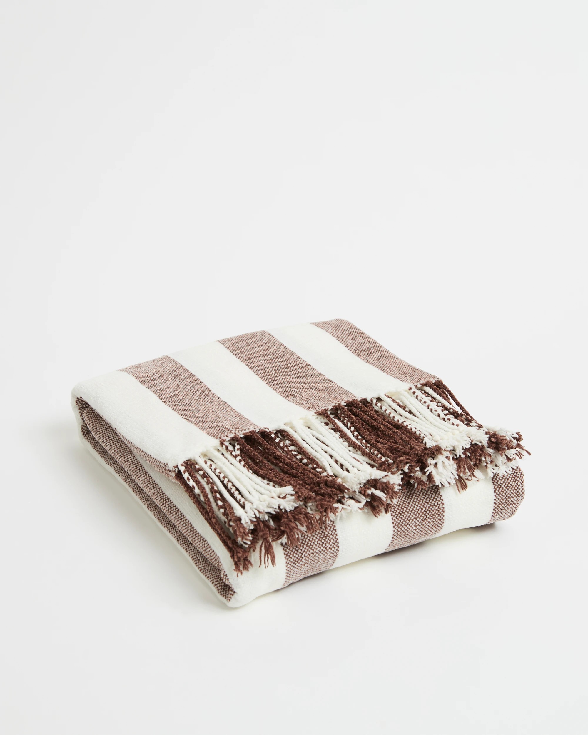 Target Chenille Stripe Throw - One Size - Brown - Kmart