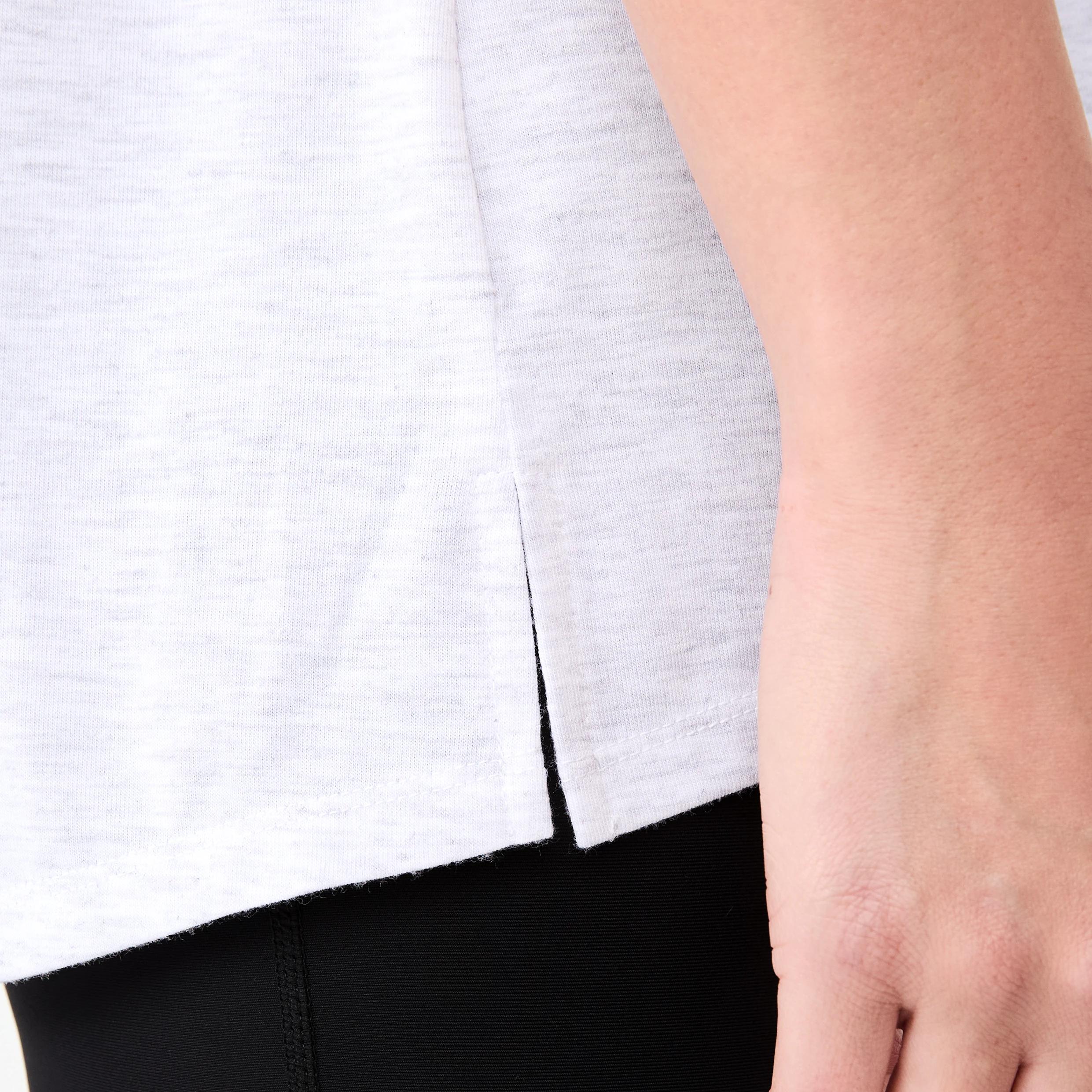 6 Everlast Womens Relaxed Longline T-shirt EVERLAST WHITE MARLE, 6 of 7