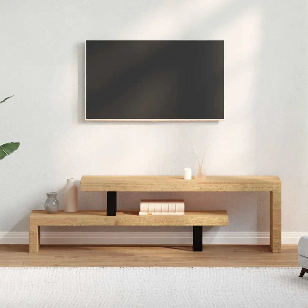 3 Vidaxl Tv Stand Solid Mango Wood - Brown, 3 of 10