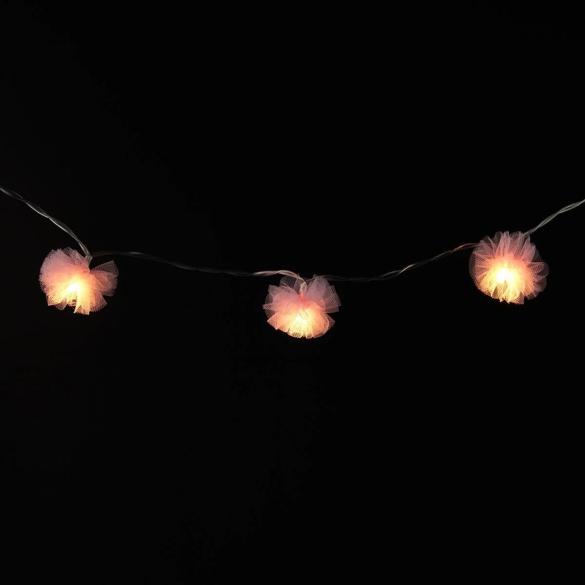 3 Pink Tulle String Lights, 3 of 8