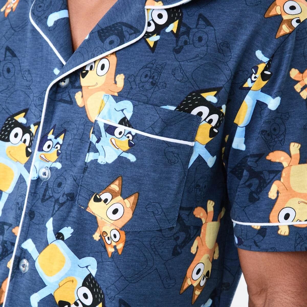 6 Bluey License Short Sleeve Button Through Matching Family Pyjama Set BLUEY, 6 of 9
