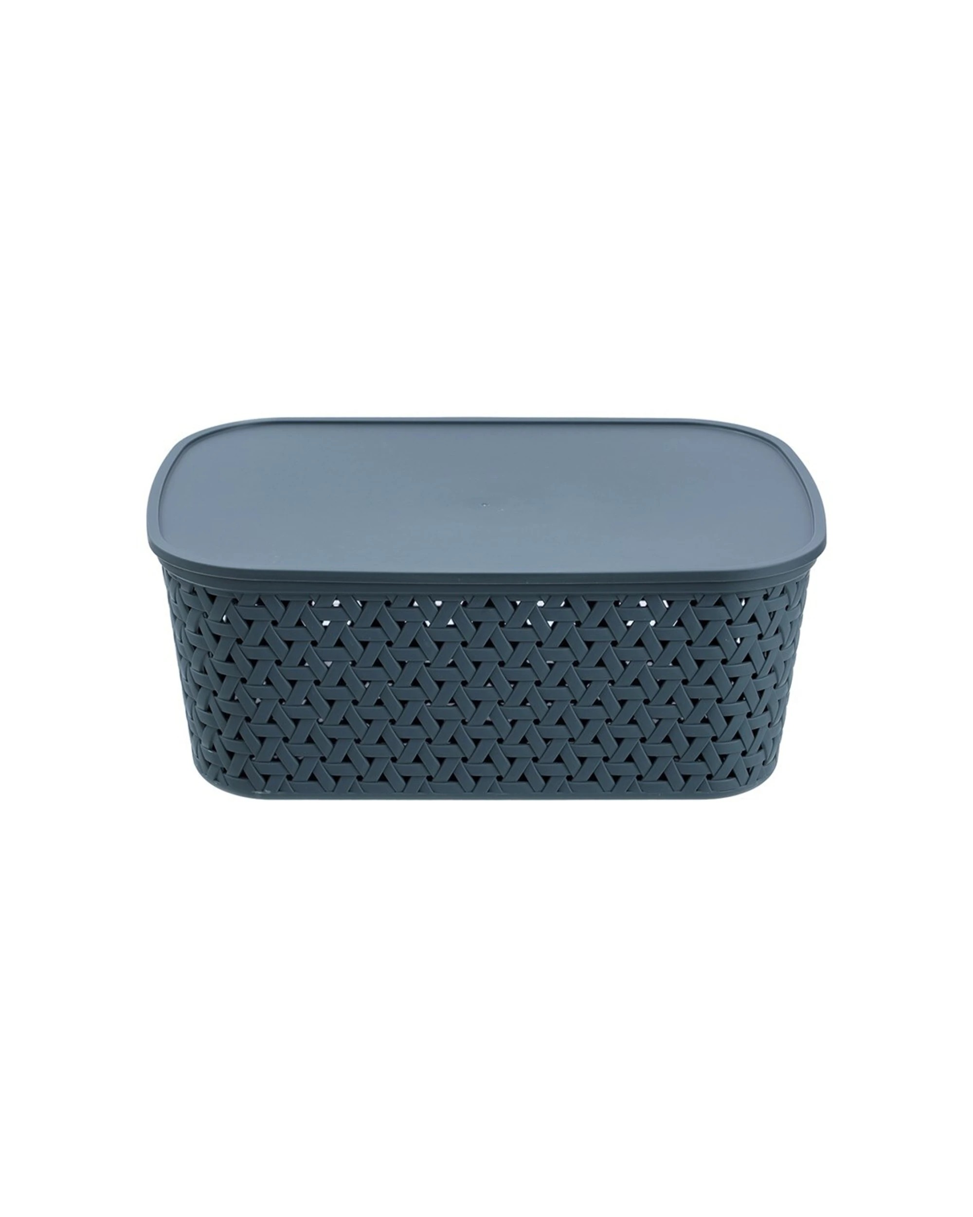 5 Boxsweden Woven Rattan Lidded Basket Storage 15L - Multi, 5 of 7