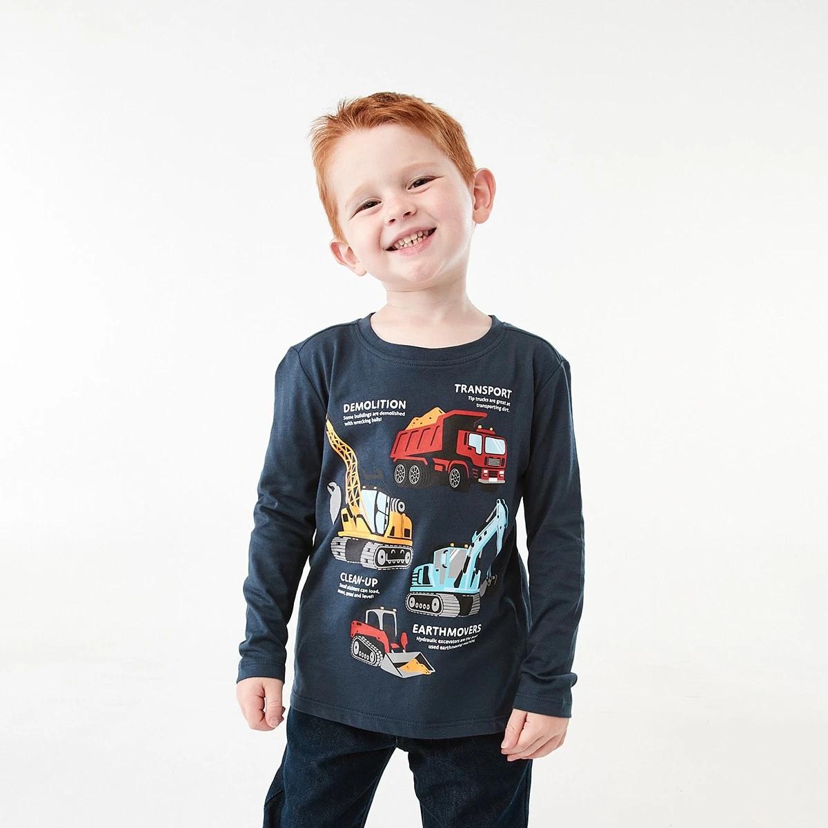 1 Long Sleeve Print T-shirt Harb Navy, 1 of 8