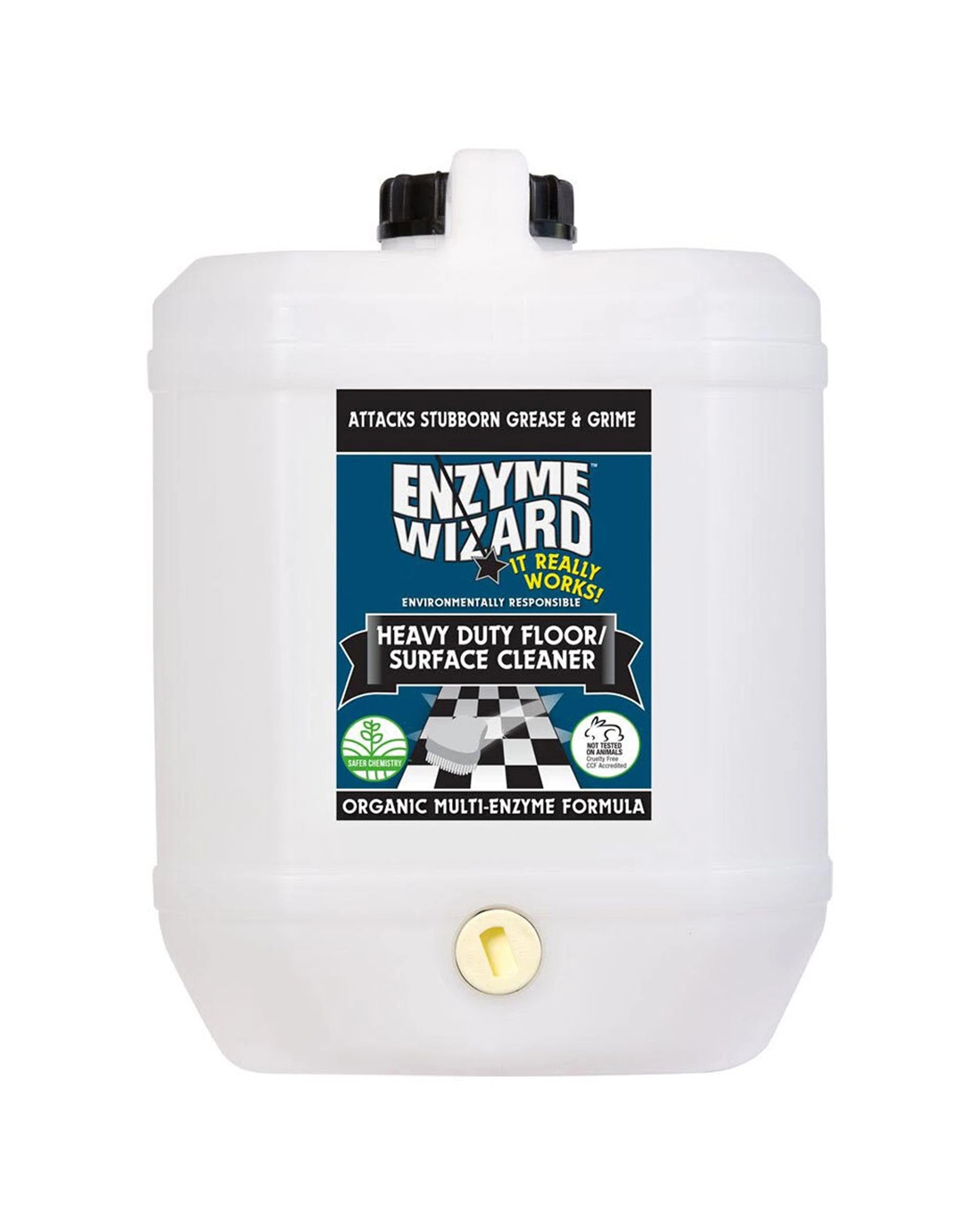 1 Enzyme Wizard Heavy Duty Floor/Surface Cleaner 10L Grease & Oil Remover - Plain, 1 of 1