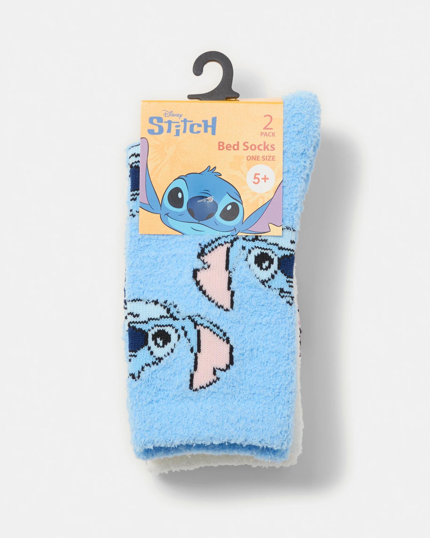 3 2 Pack Disney Lilo & Stitch License Bed Socks Stitch, 3 of 3