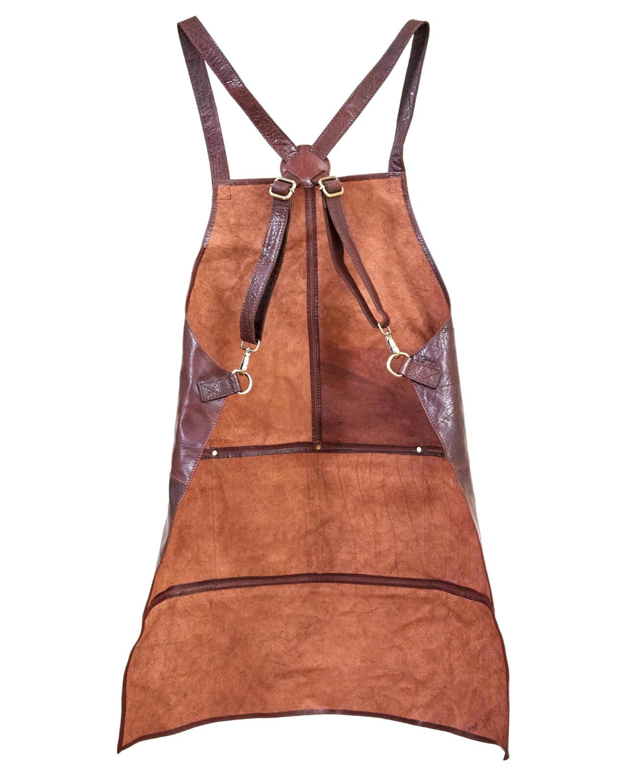 5 Pierre Cardin Professional Leather Apron Butcher Woodwork Hairdressing Barber Chef - Chestnut, 5 of 10