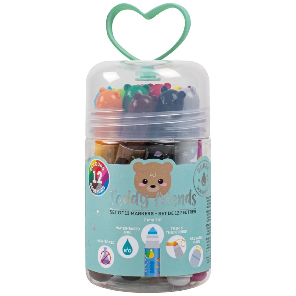1 Legami Teddy's Friends Markers 12 Pack, 1 of 3