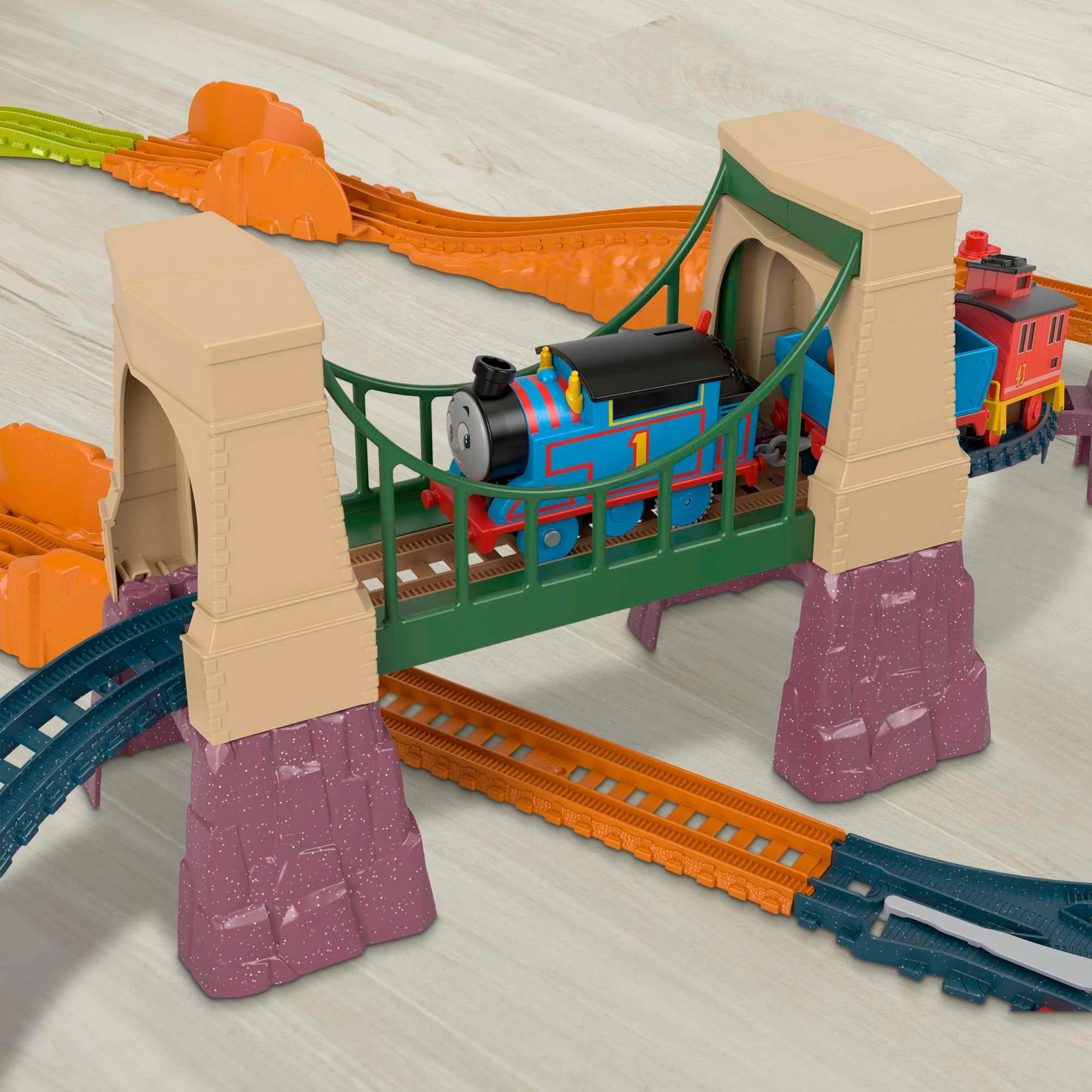 3 Thomas & Friends Adventures with Thomas & Brake Car Bruno Motorized Toy Train & Track Set - Multi, 3 of 5