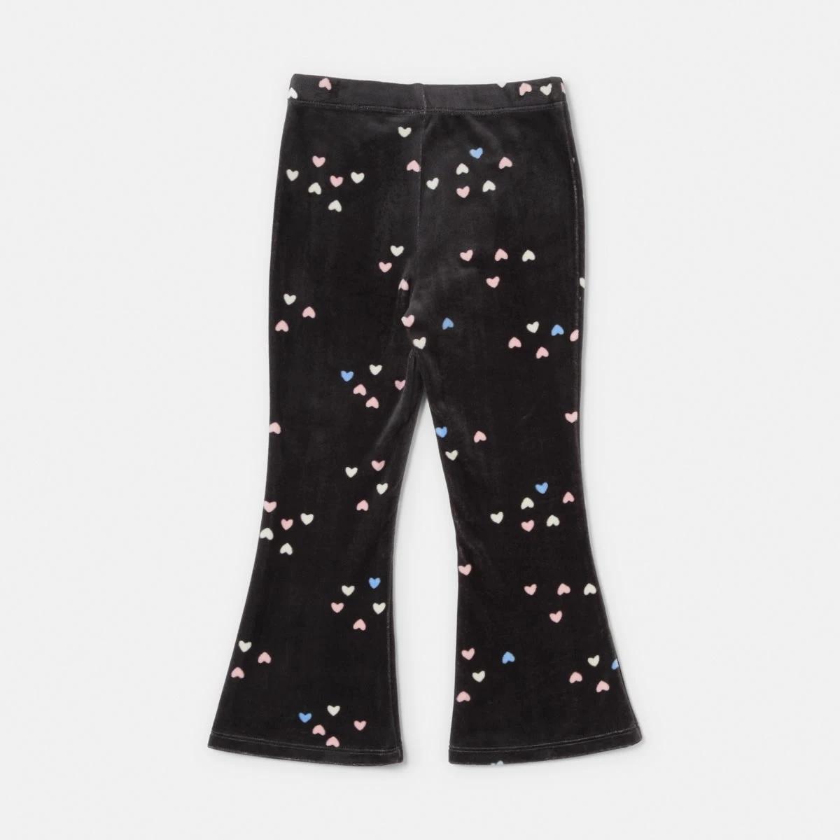 7 Velour Flare Leggings Hearts, 7 of 7