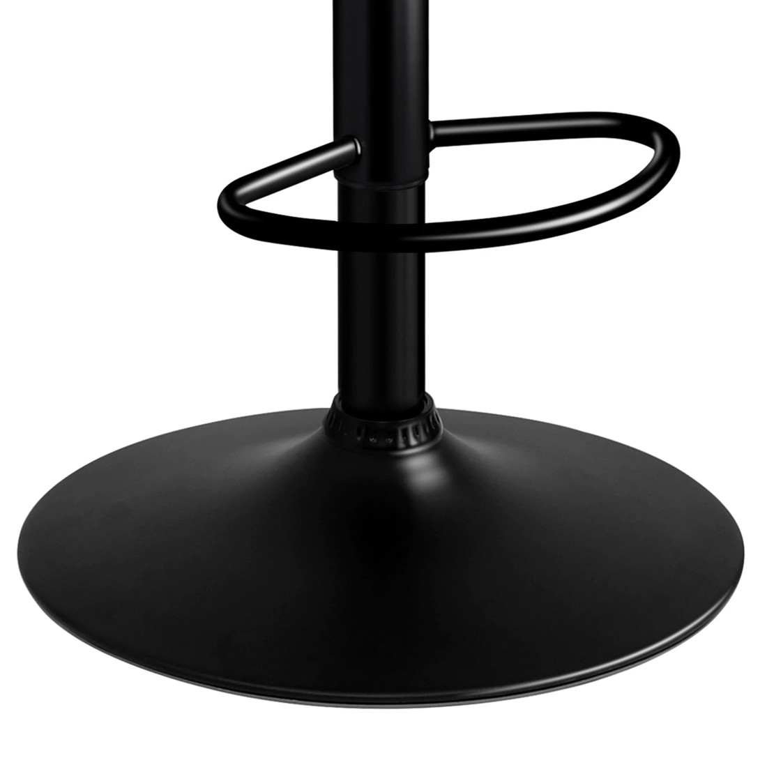 6 Alfordson 2x Bar Stool Kitchen Swivel Chair Wooden Leather Gas Lift - Black, 6 of 9