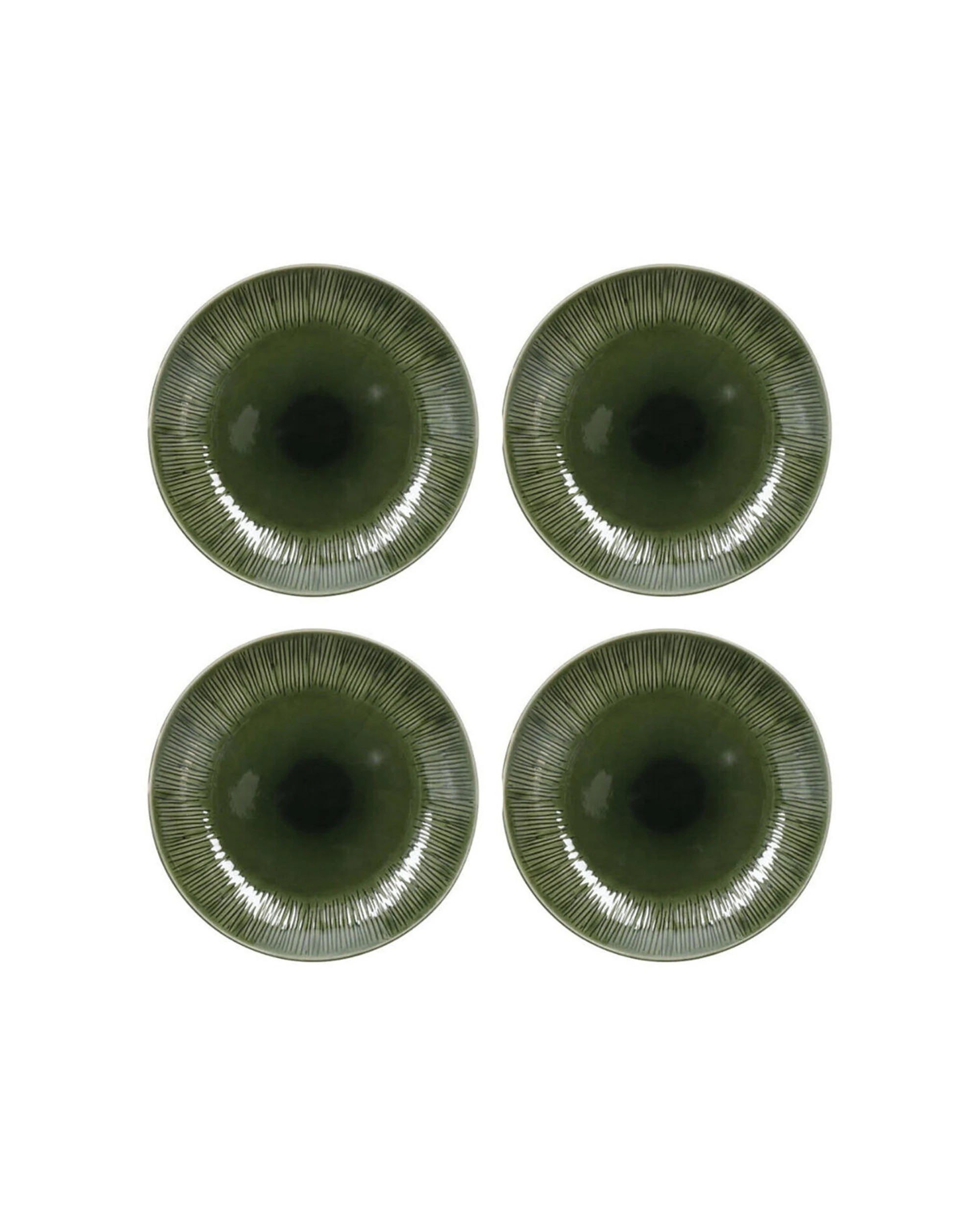 1 Mikasa 4pc Stoneware Dinner Plate Set 27cm - Green, 1 of 7