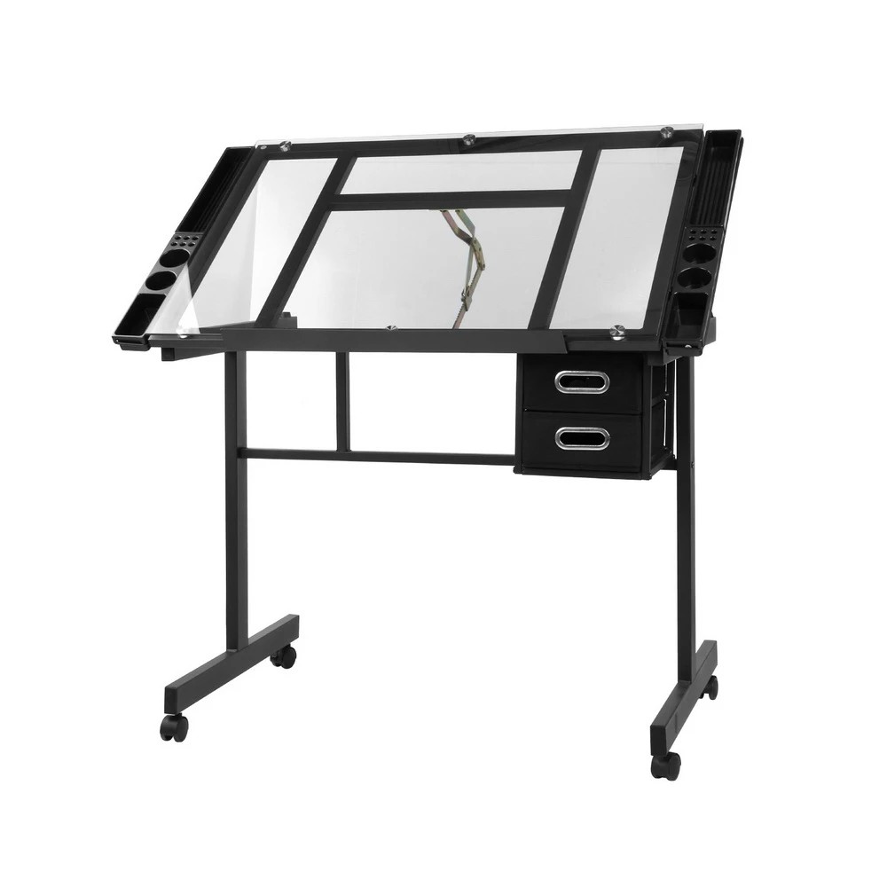 1 Artiss Drawing Desk Drafting Table - Black, 1 of 6