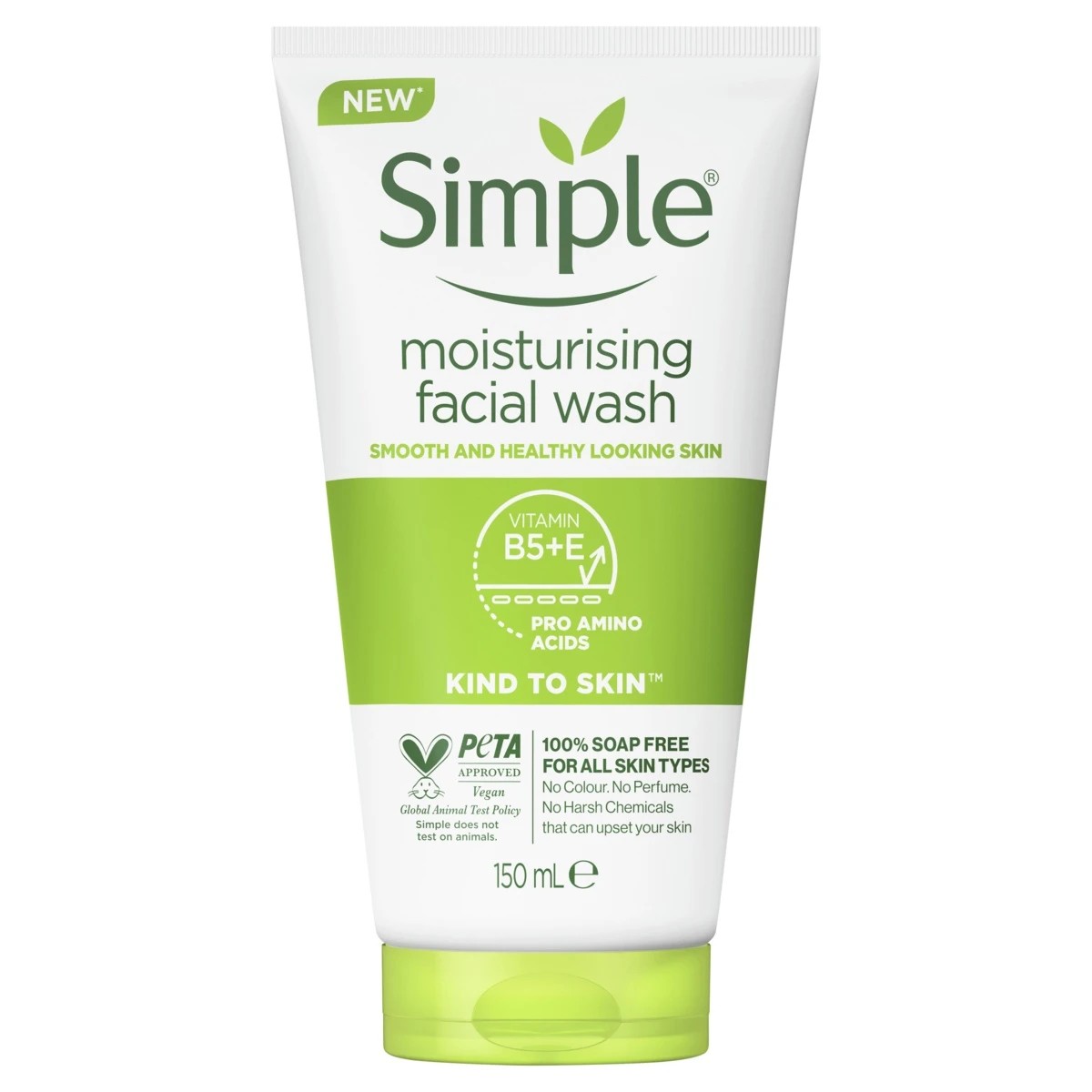 1 Simple Kind To Skin Moisturising Facial Wash 150mL, 1 of 8