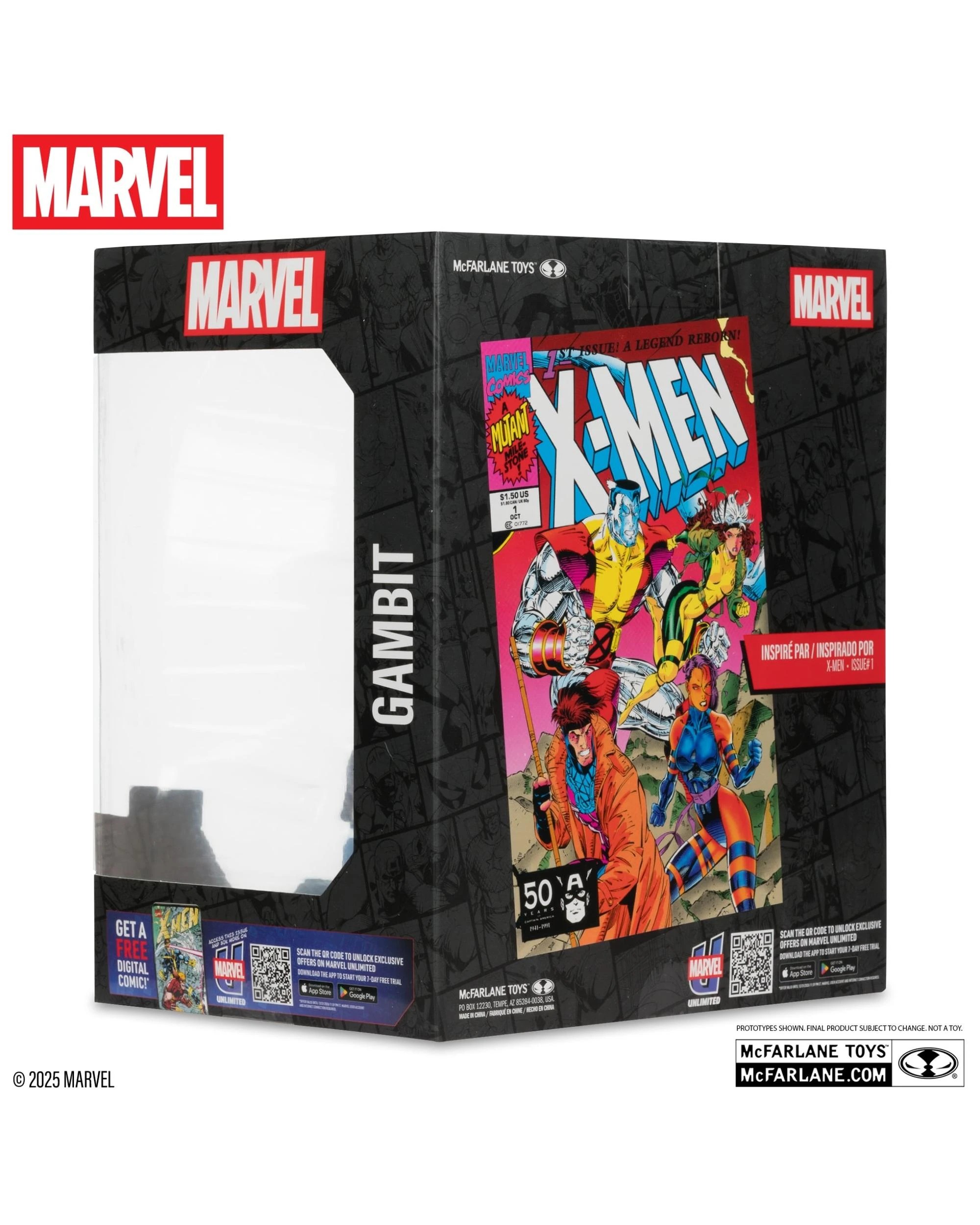 5 Marvel Collection X-Men #1 Gambit 1:10 Scale Figure, 5 of 5