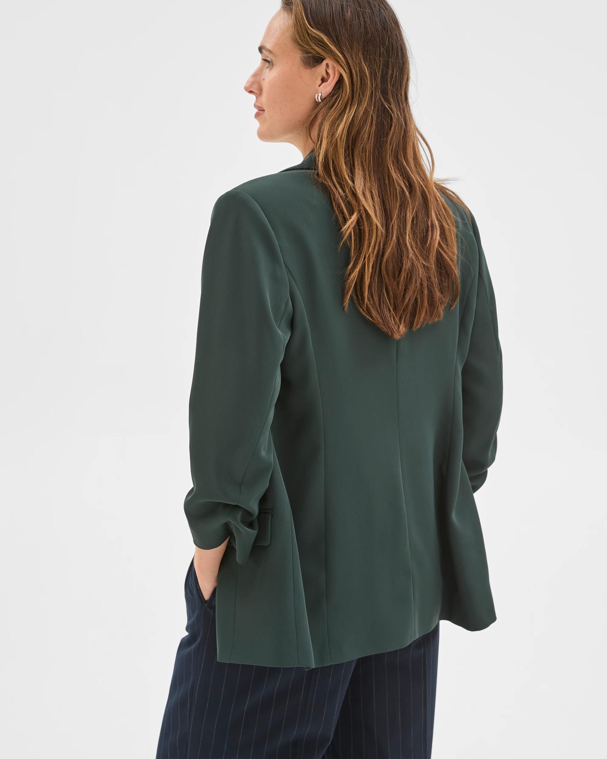 6 Preview Ruched Sleeve Blazer MID JADE, 6 of 6