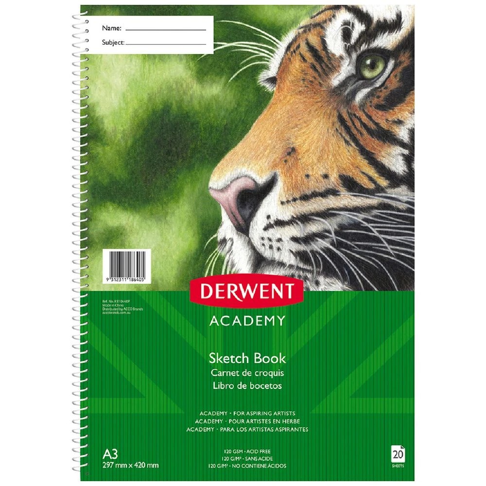 1 Derwent Academy A3 Sketch Book Portrait, 1 of 1