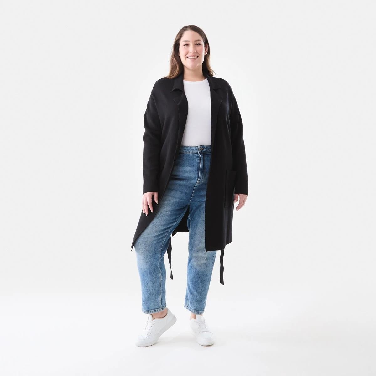 1 Curve Trench Coatigan Black, 1 of 6
