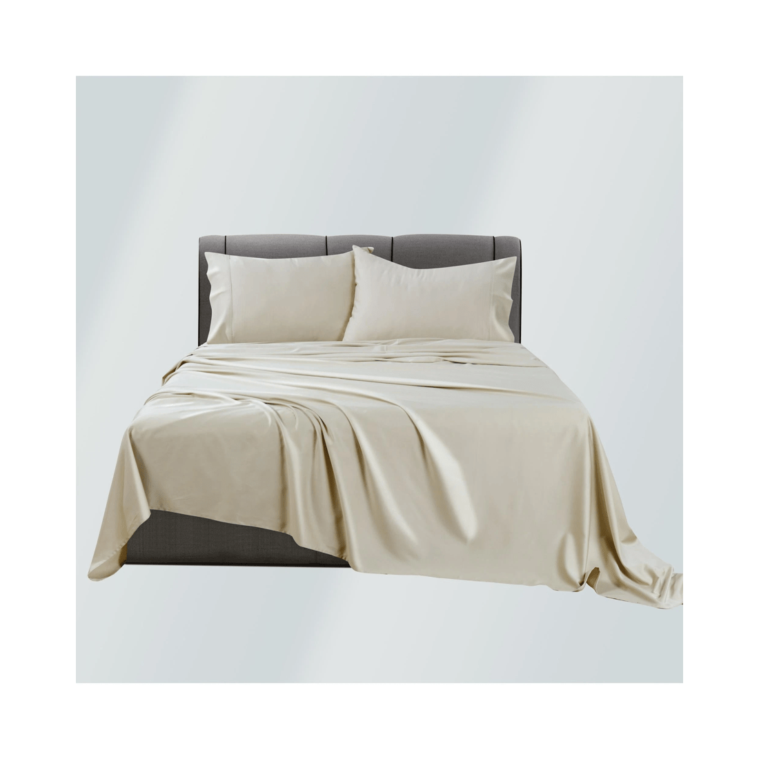 2 Bianca Bedding Rosebank 500 TC Bamboo/Cotton Sateen Mega Sheet Set, King, Sand - Beige, 2 of 10