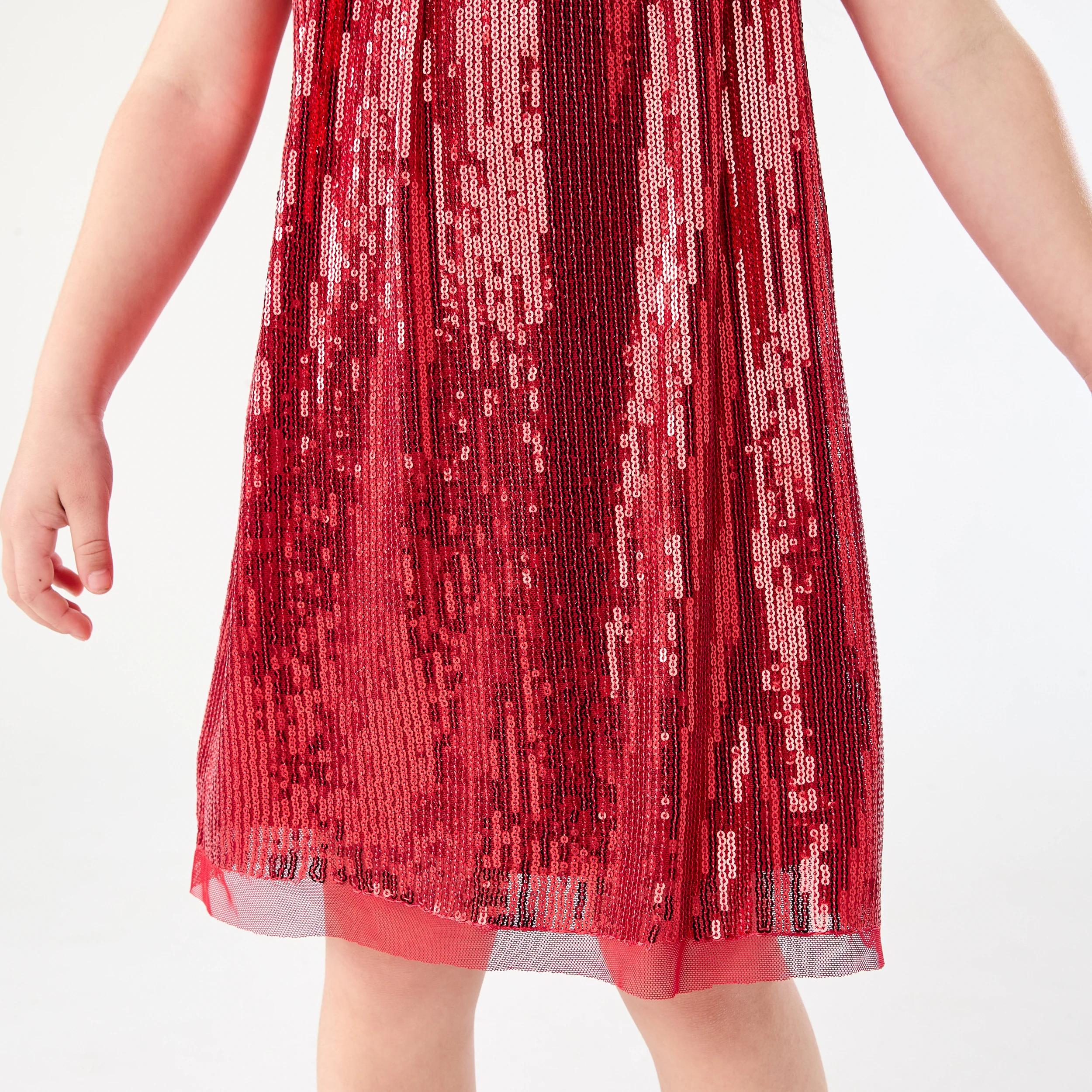 6 Sequin Party Dress Strawberry, 6 of 8