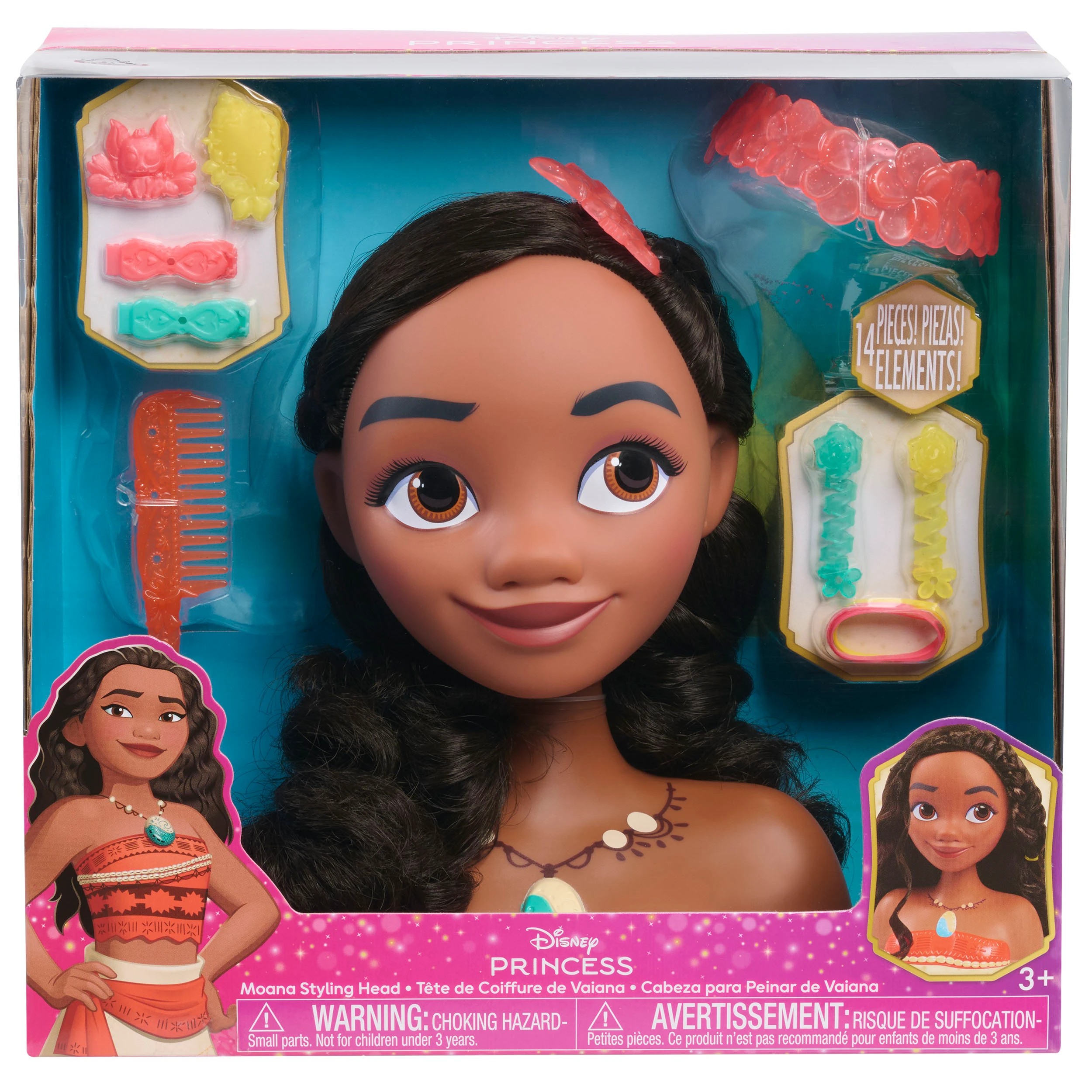 1 14 Piece Disney Princess Moana Styling Head, 1 of 6
