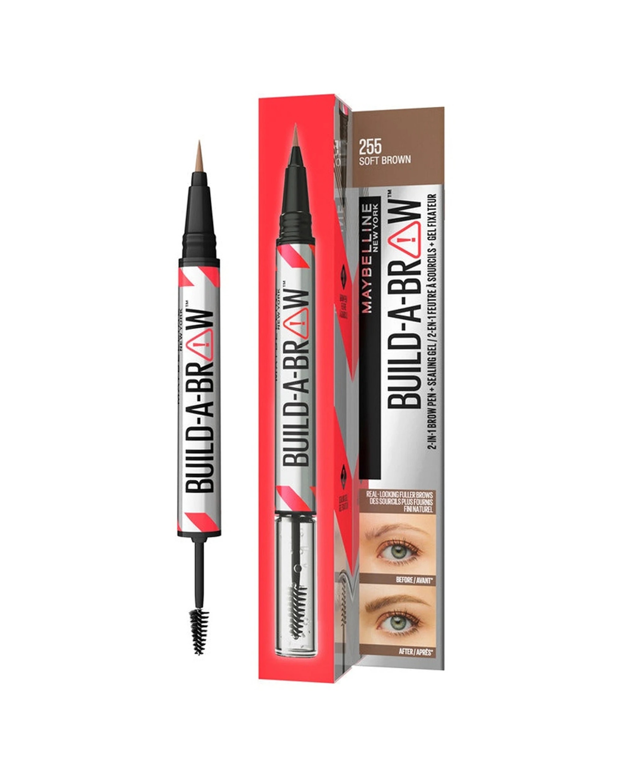 2 Maybelline Build-A-Brow Dual-Ended Eyebrow Pen & Gel - Brown, 2 of 2