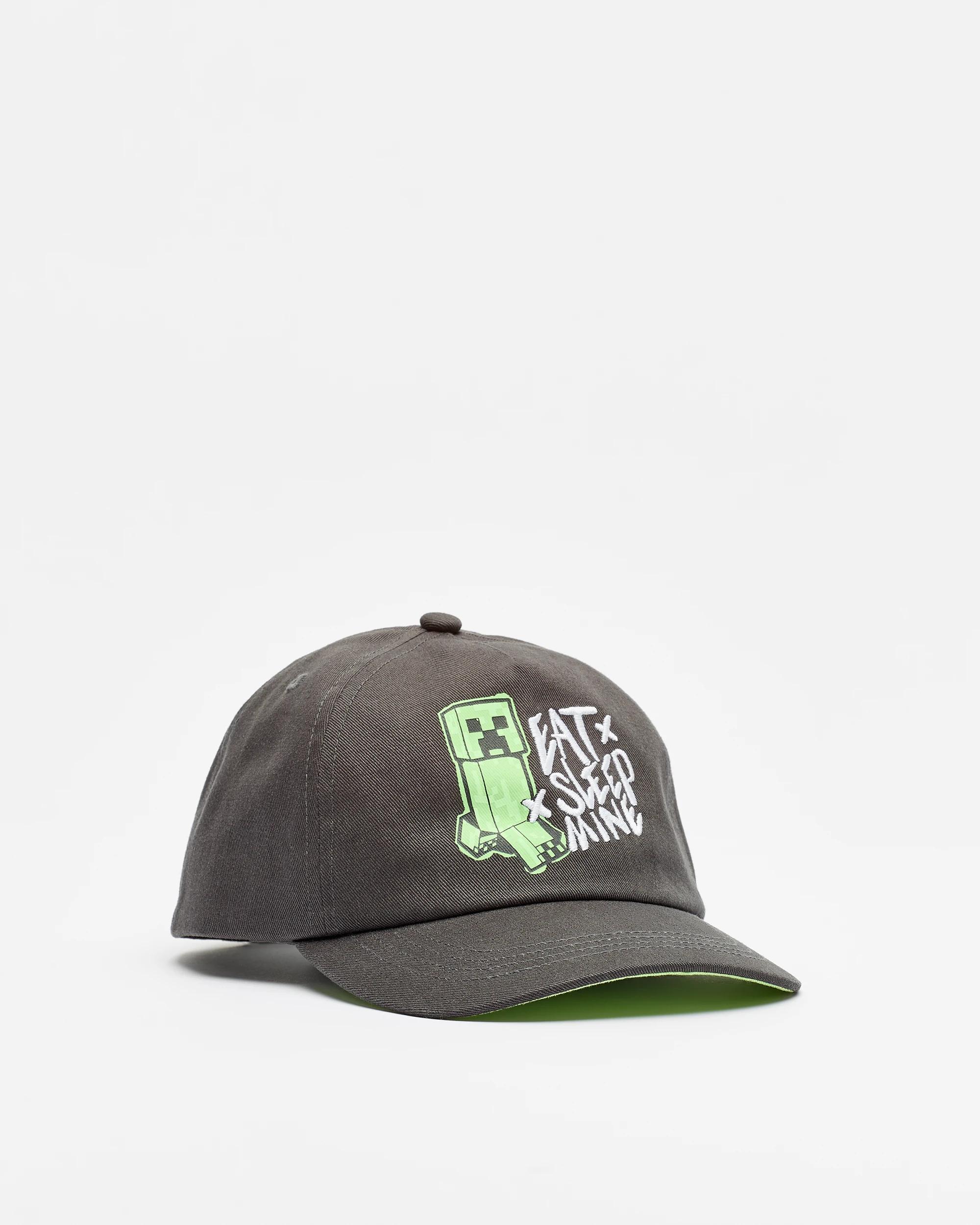 1 Kids Licensed Minecraft Graffiti Cap BLACK, 1 of 4