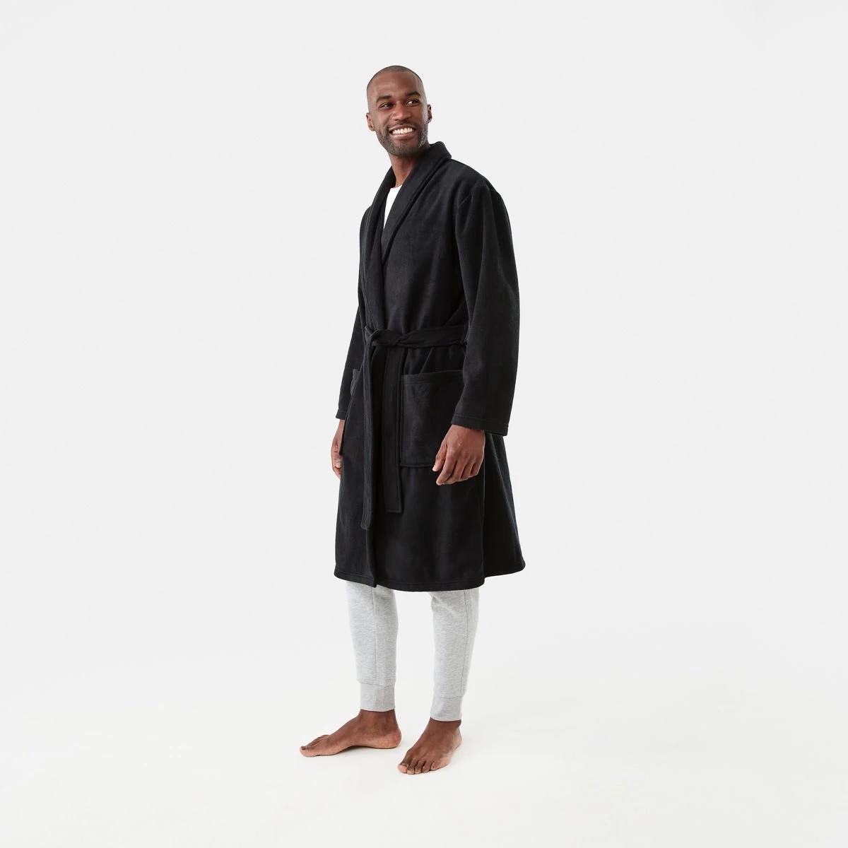 2 Polar Fleece Gown Black, 2 of 6