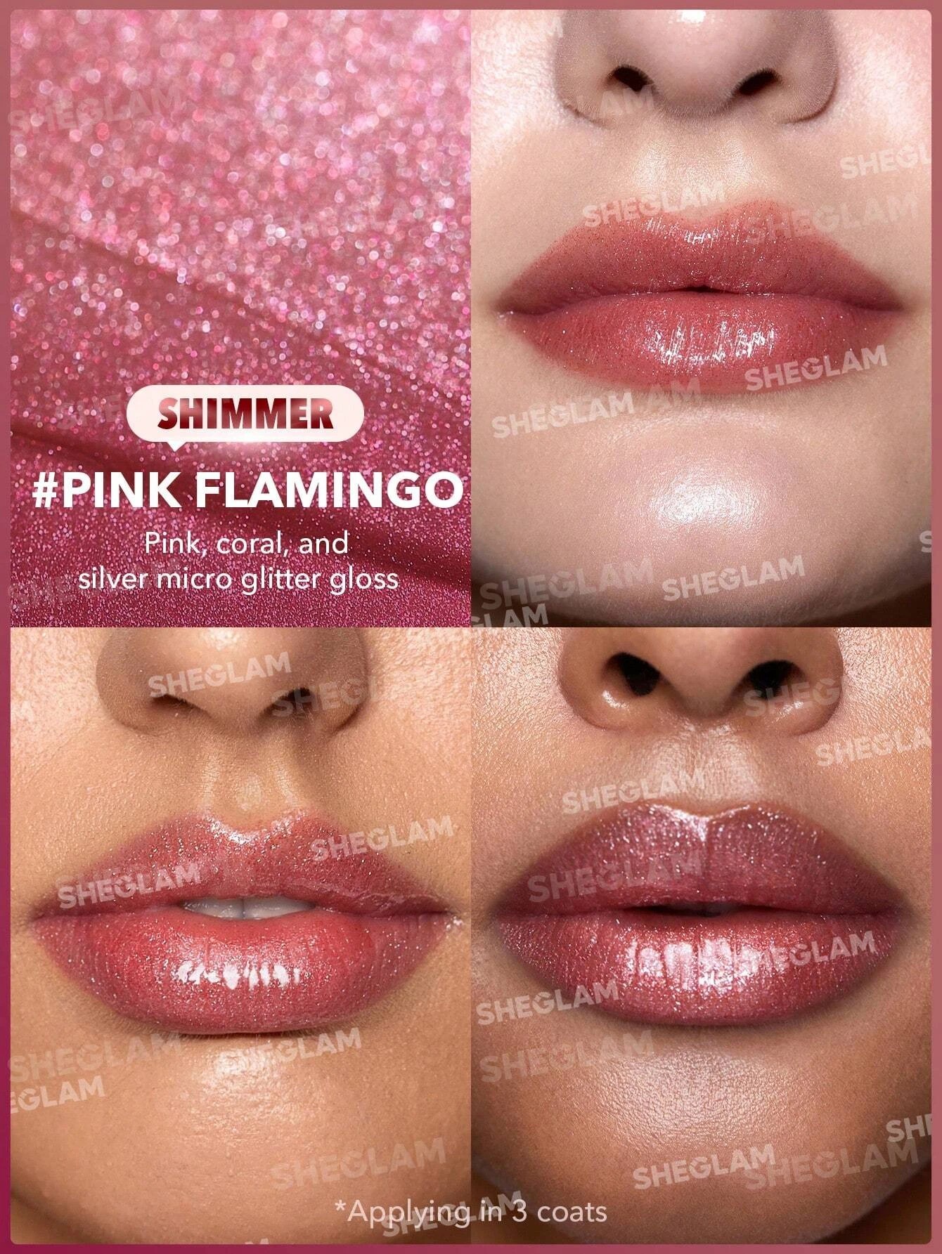 2 SHEGLAM Pout-Perfect Shimmer Lip Plumper - Pink Flamingo, 2 of 7