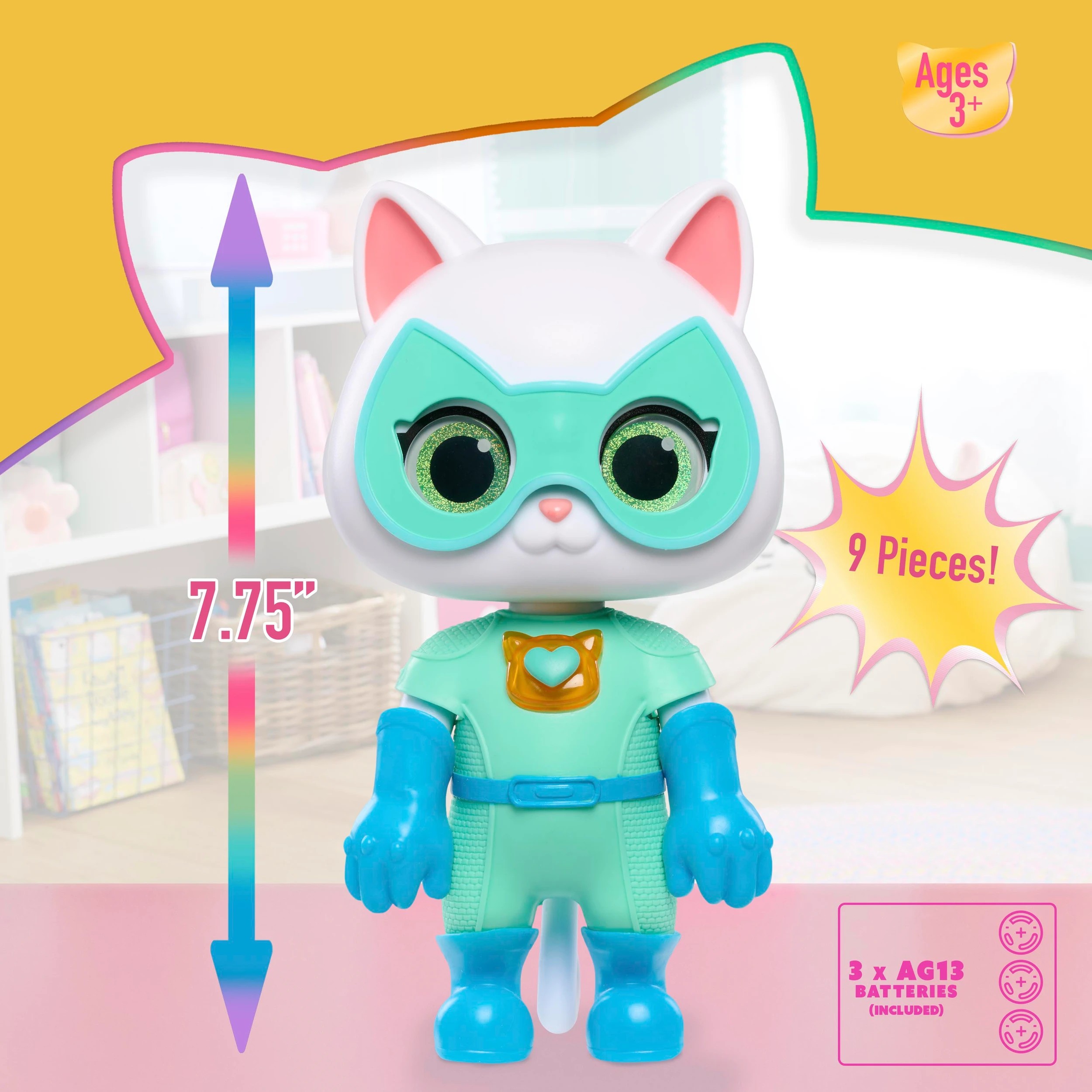 3 Disney Superkitties Cat - Tastic Transforming Figure - Multi, 3 of 9