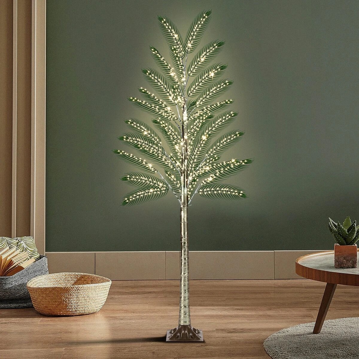 4 Solight LED Artificial Christmas Tree Fairy 650 Lights Xmas Decoration Ornaments 210cm Imitation, 4 of 5