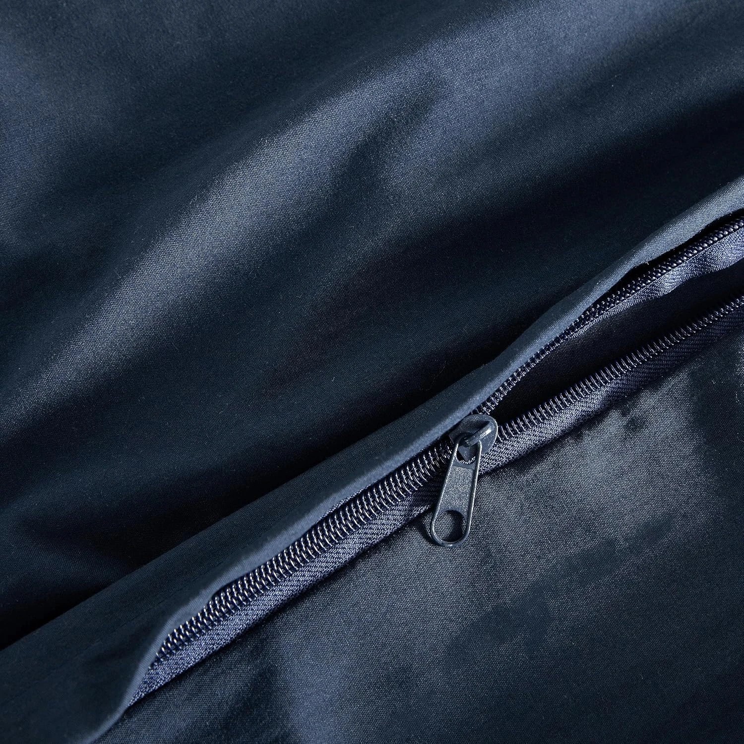 4 CleverPolly 100% Vintage Washed Microfibre Quilt Cover Set - Navy Blue - Queen Bed, 4 of 7