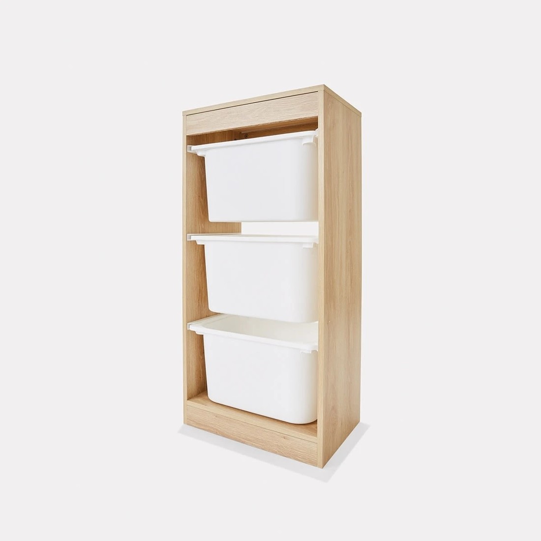 3 Kids 3-Tub Storage Organiser - Oak Look, 3 of 6