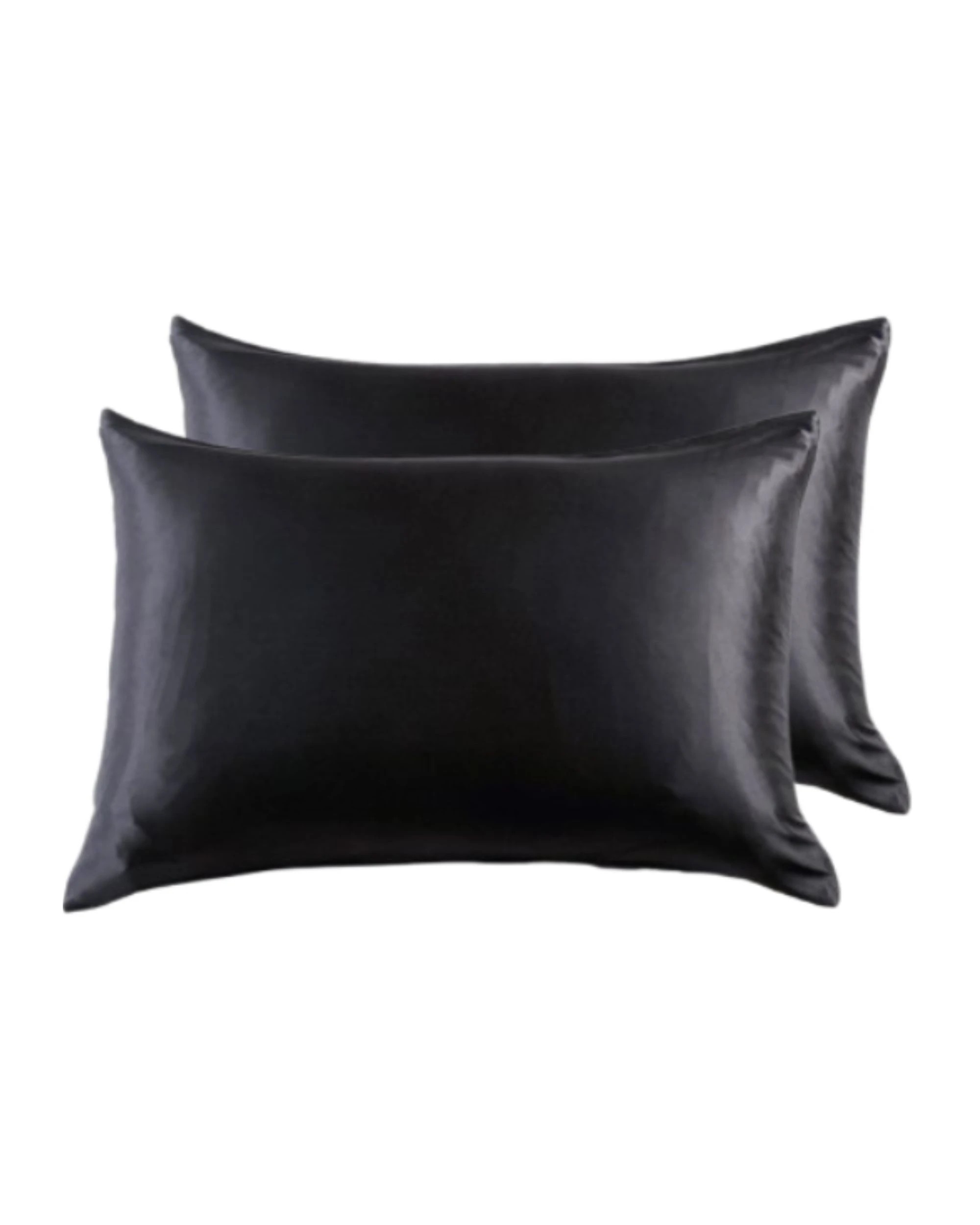 1 Gioia Casa 2-Pack Mulberry Silk Pillowcases Soft Hypoallergenic - Black, 1 of 3