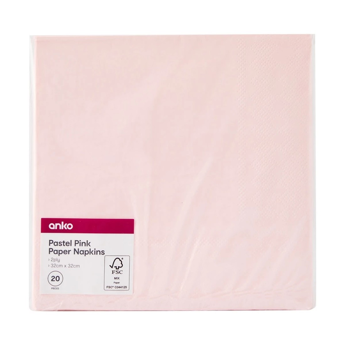 5 20 Piece Pastel Pink Paper Napkins, 5 of 5