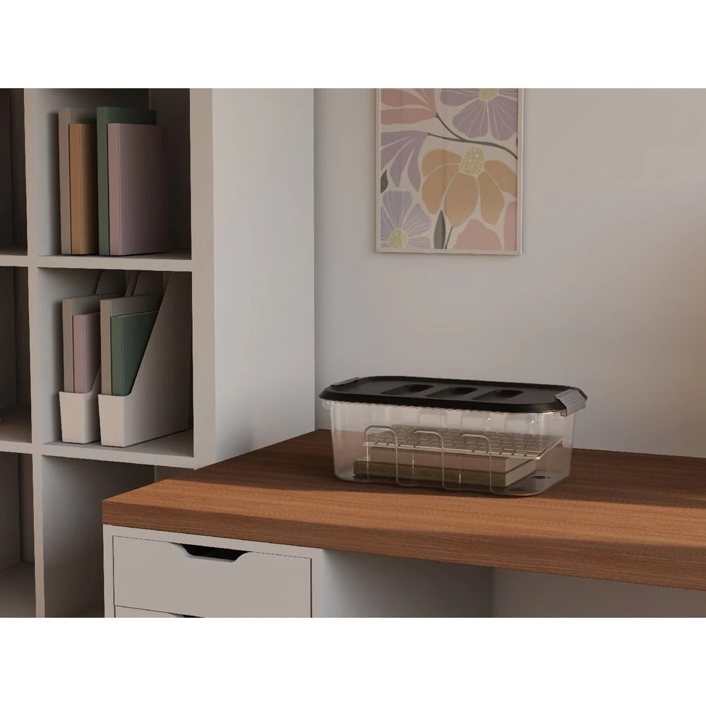 5 J.Burrows 11L Modular Storage Container Clear/Grey, 5 of 6