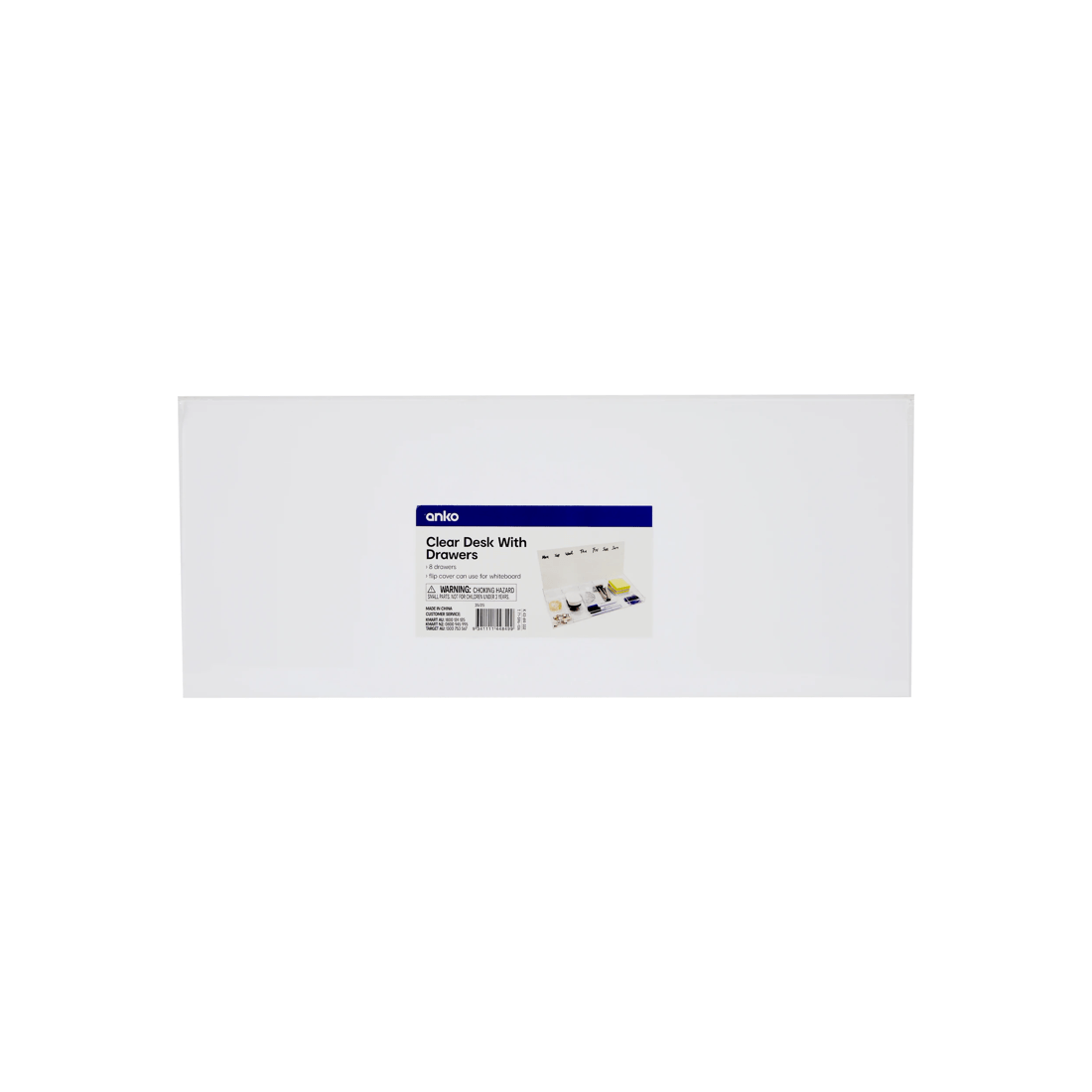 6 Clear Desk with Drawers, 6 of 6