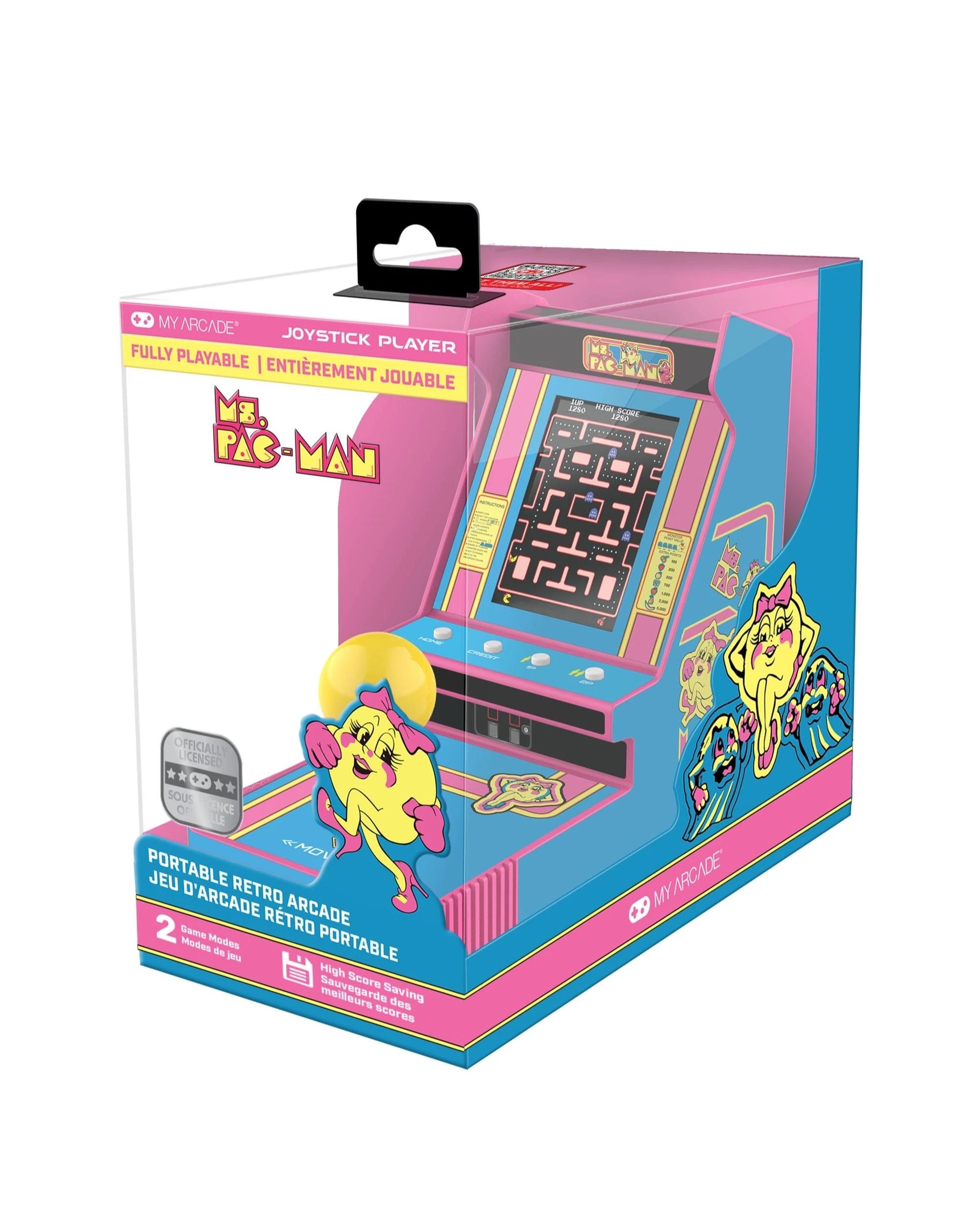 2 My Arcade Ms. Pac-Man Portable Retro Arcade Joystick Player, 2 of 8