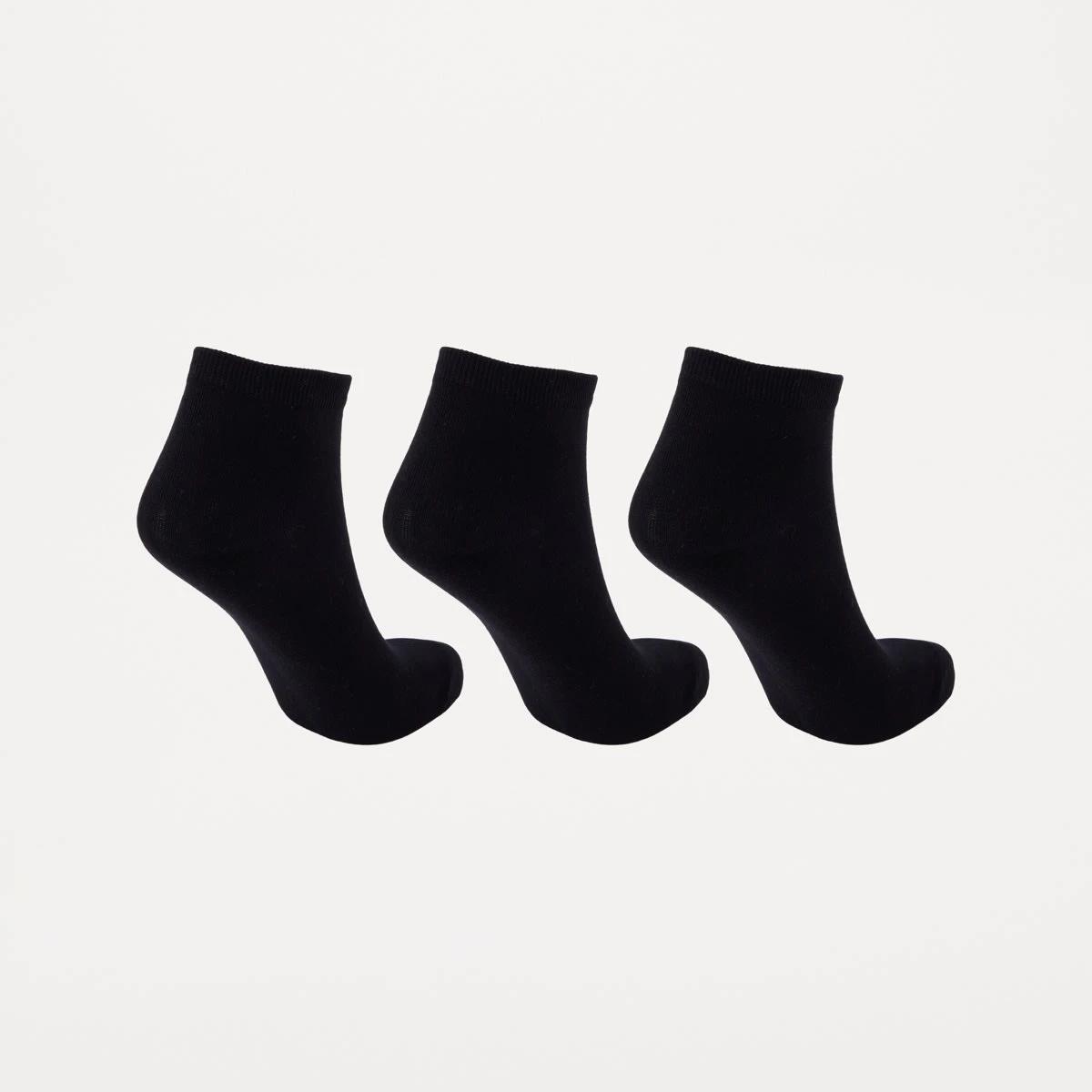 2 3 Pack Bamboo Anklet Socks BLACK, 2 of 3