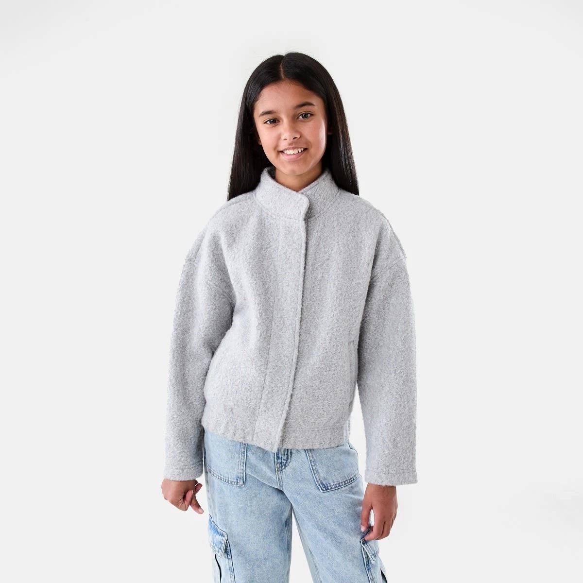 2 Melton Jacket Fleece Gry, 2 of 8
