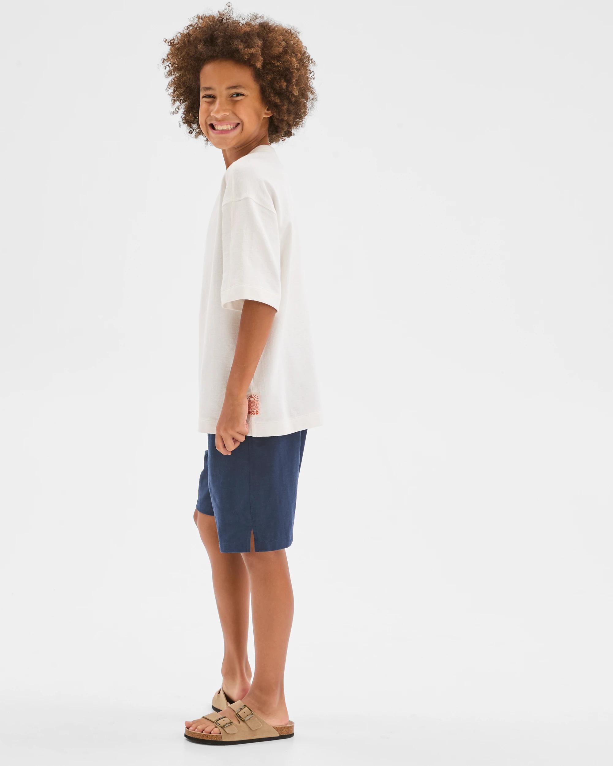 3 Target Kids Elastic Waist Sweat Shorts NAVY, 3 of 7