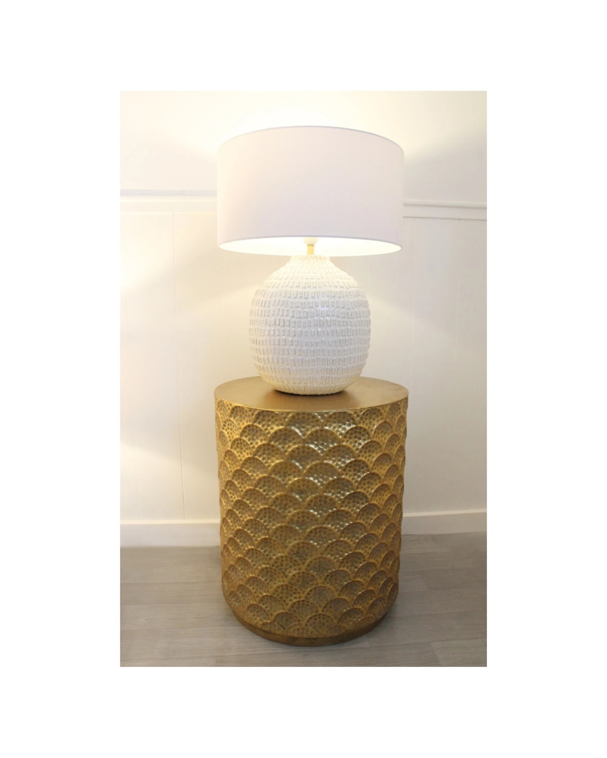 2 LVD 2pc Turtle Textured Gold Shell Side Table Home Decor Set - Gold, 2 of 2