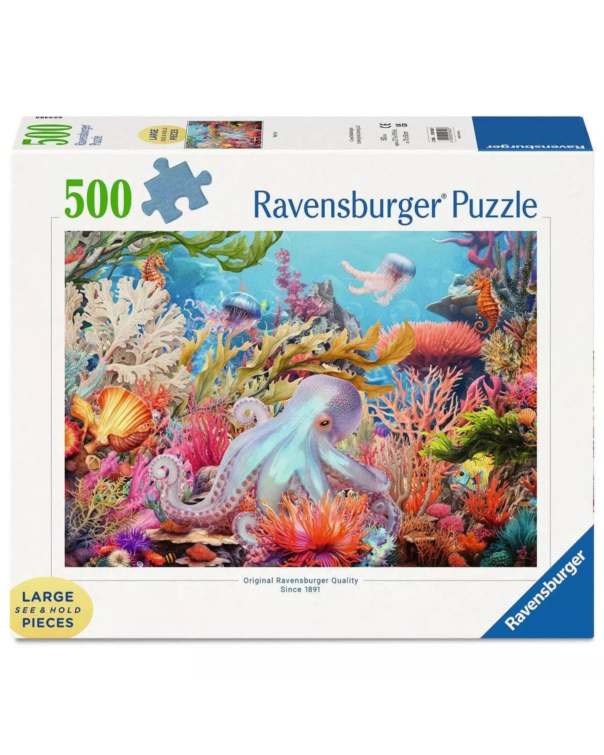 1 Ravensburger Reef Life 500 Large Piece Jigsaw Puzzle, 1 of 3